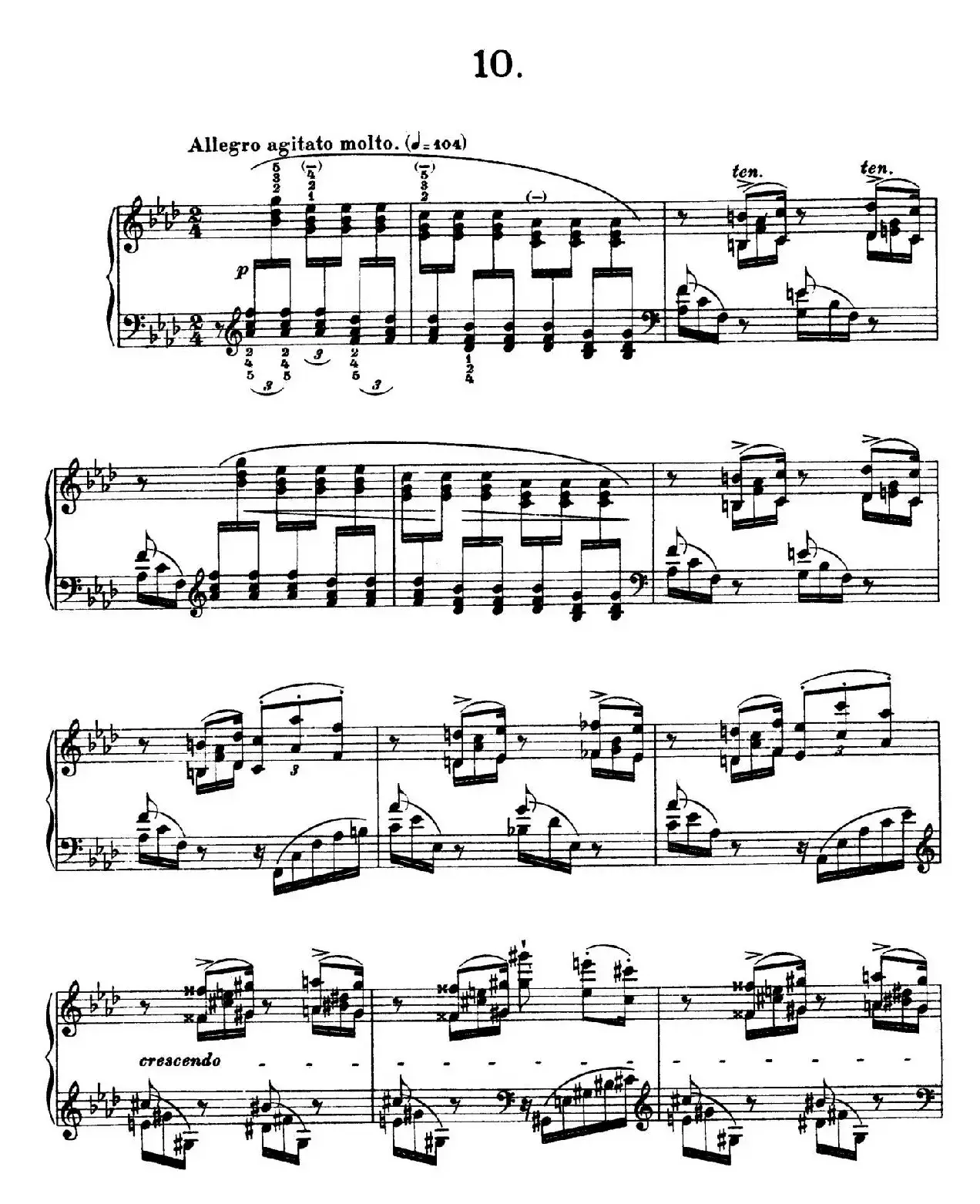 12 Etudes d'execution Transcendante S.139（12首超技练习曲·10）