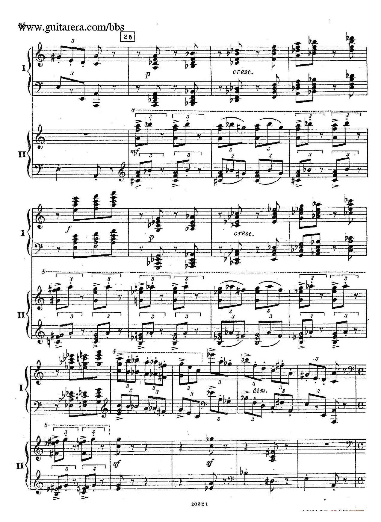 Rhapsody On A Theme Of Paganini Op.43（帕格尼尼主题狂想曲·双钢琴）（P21——40）