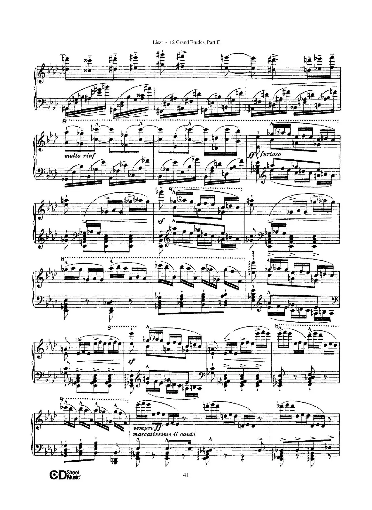 12 Grand Etudes S.137（12首华丽的练习曲·10）