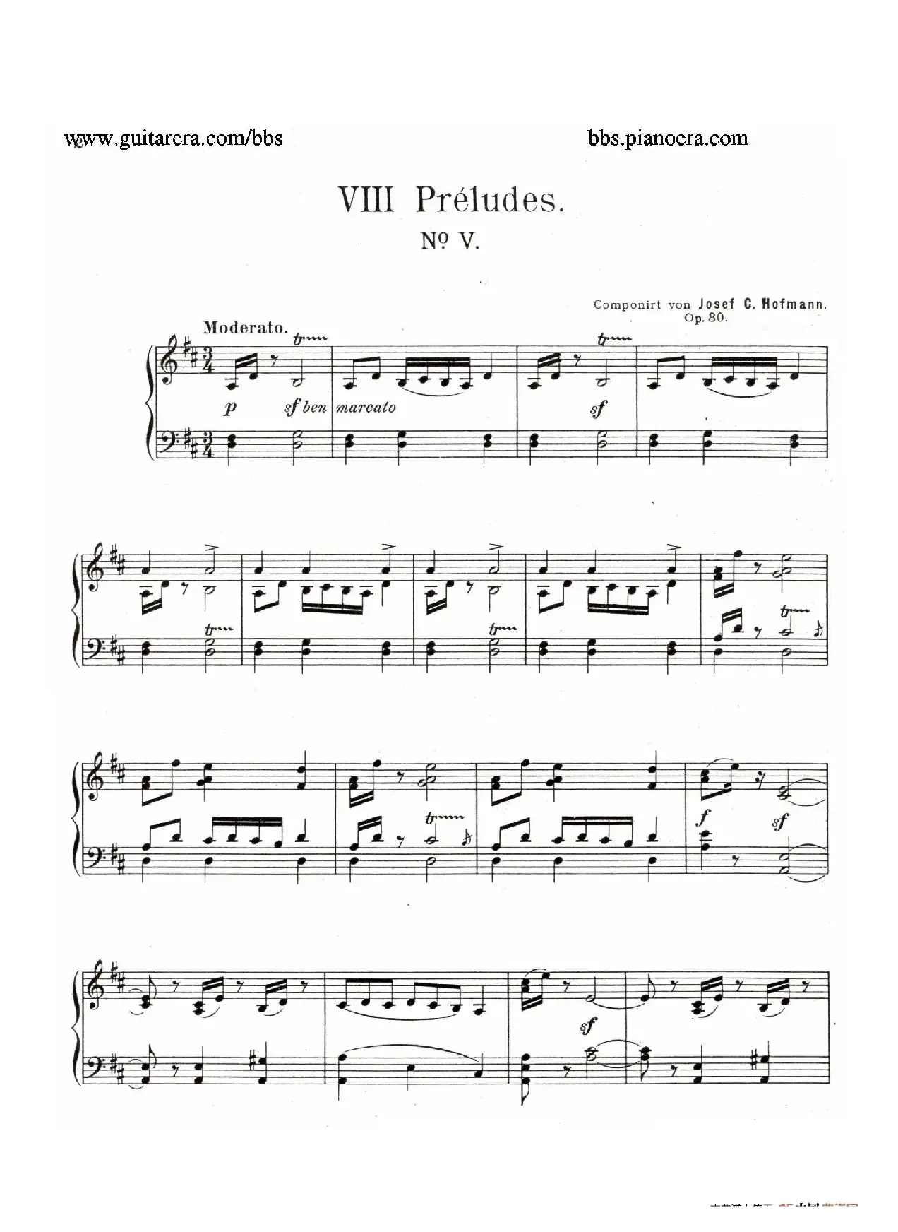 Eight Preludes Op.30（8首前奏曲 5. D大调）