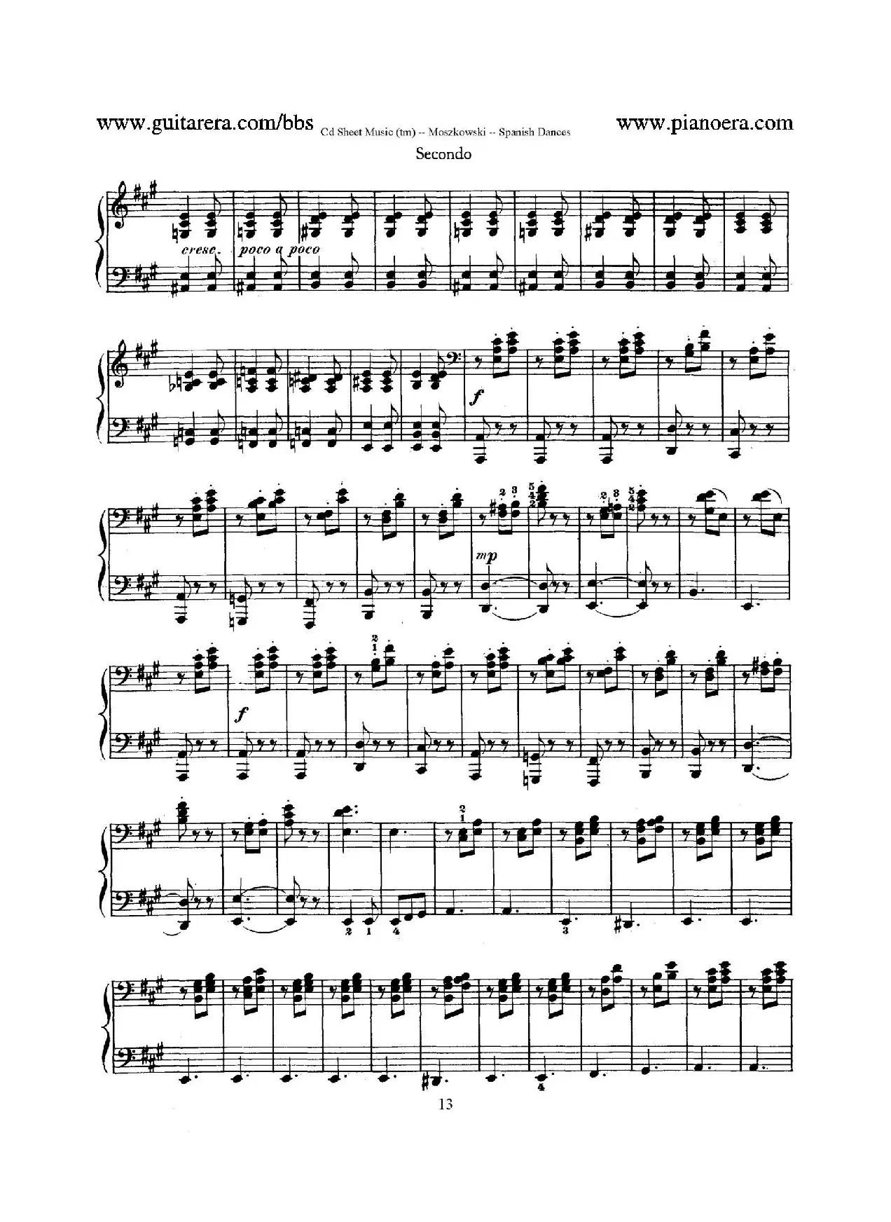 Spanish Dances Op.12（西班牙舞曲·四手联弹版）