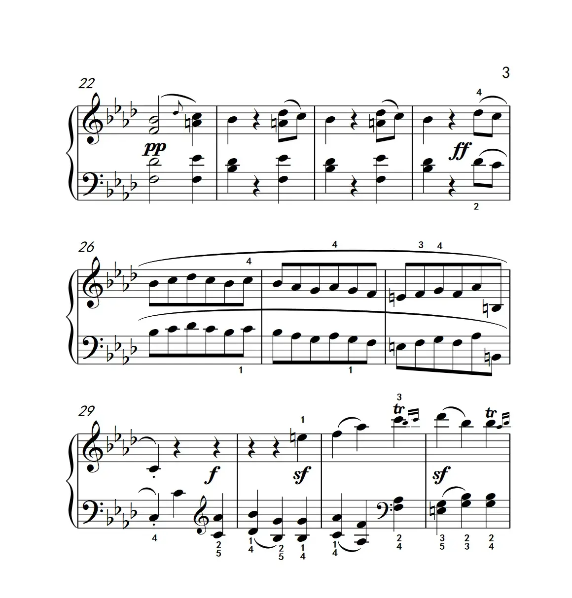 奏鸣曲 Opus 2 Nr.1 第三乐章（贝多芬奏鸣曲集 1）