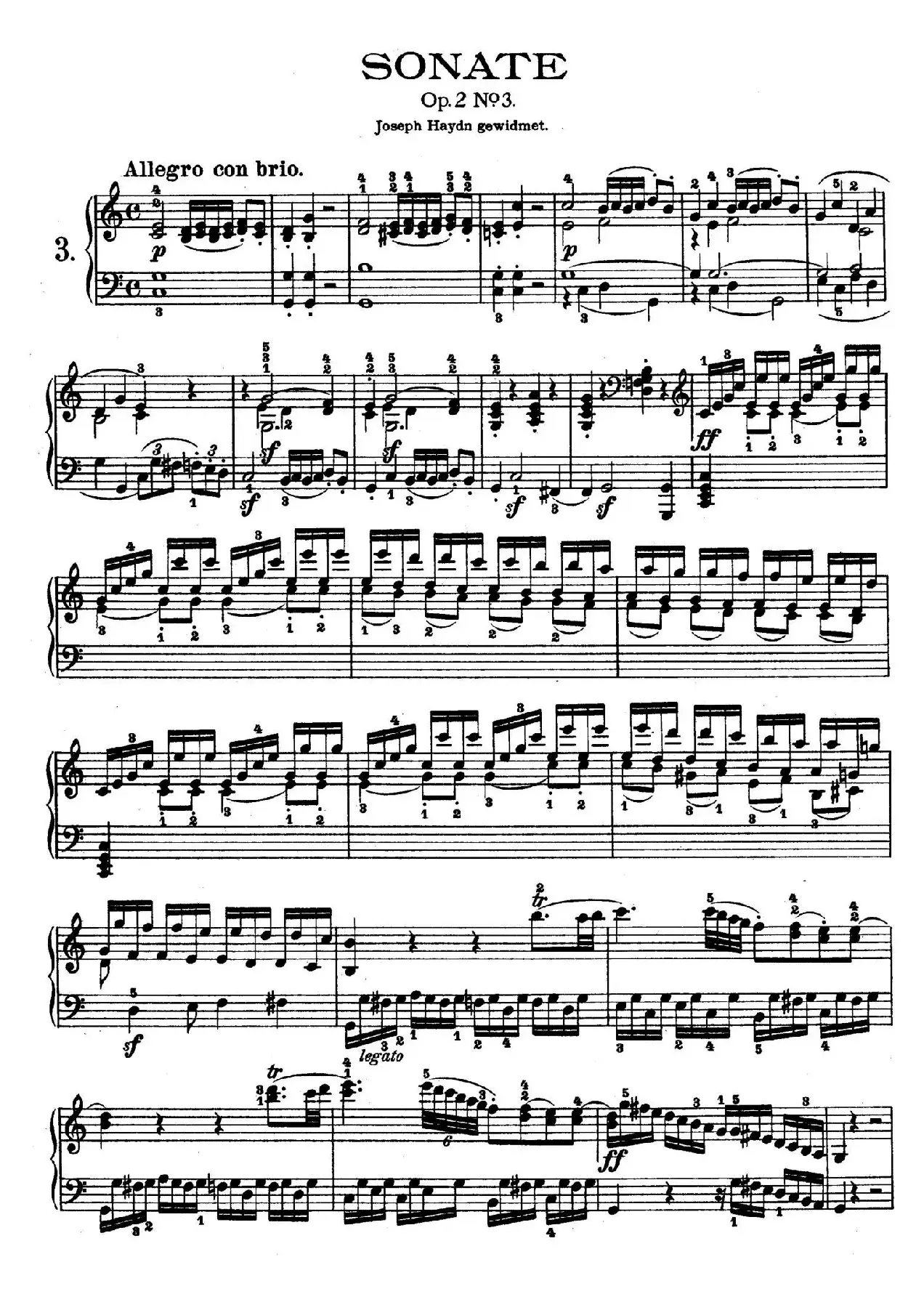 Piano Sonata in C Op.2 No.3（C大调第三钢琴奏鸣曲）