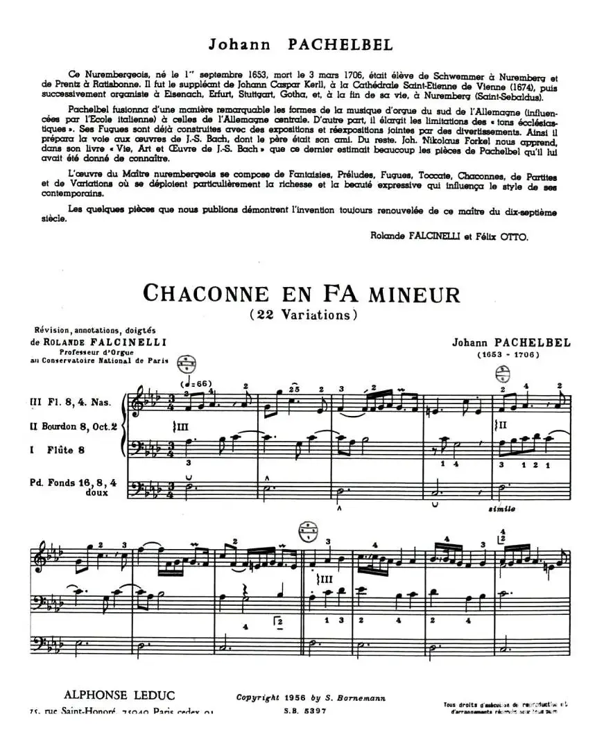 CHACONNE EN FA MINEUR（f小调恰空、二重奏）