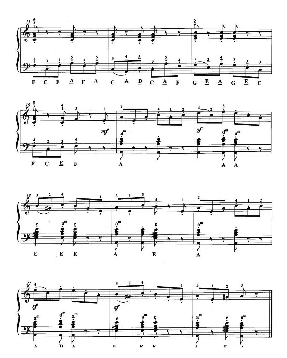 手风琴考级第三级：4、乐曲