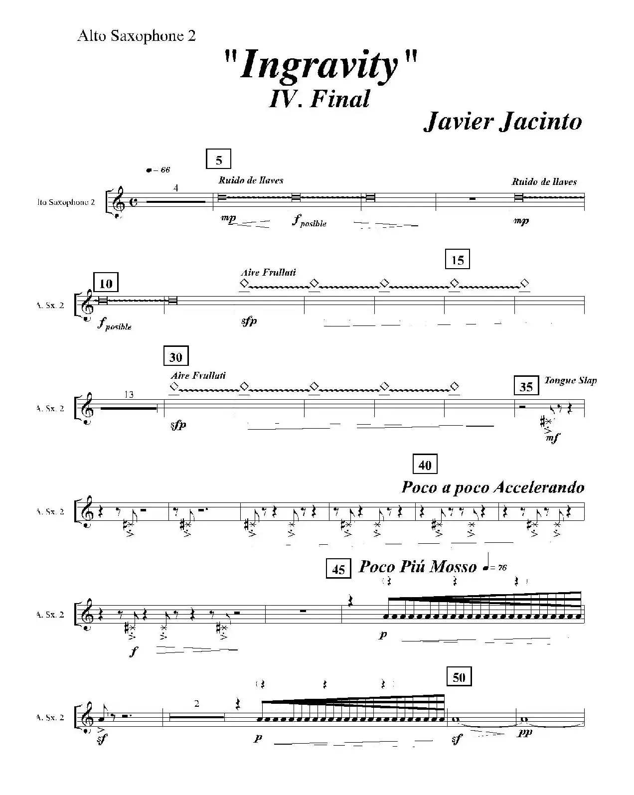 Ingravity（第四乐章）（第二中音萨克斯分谱）