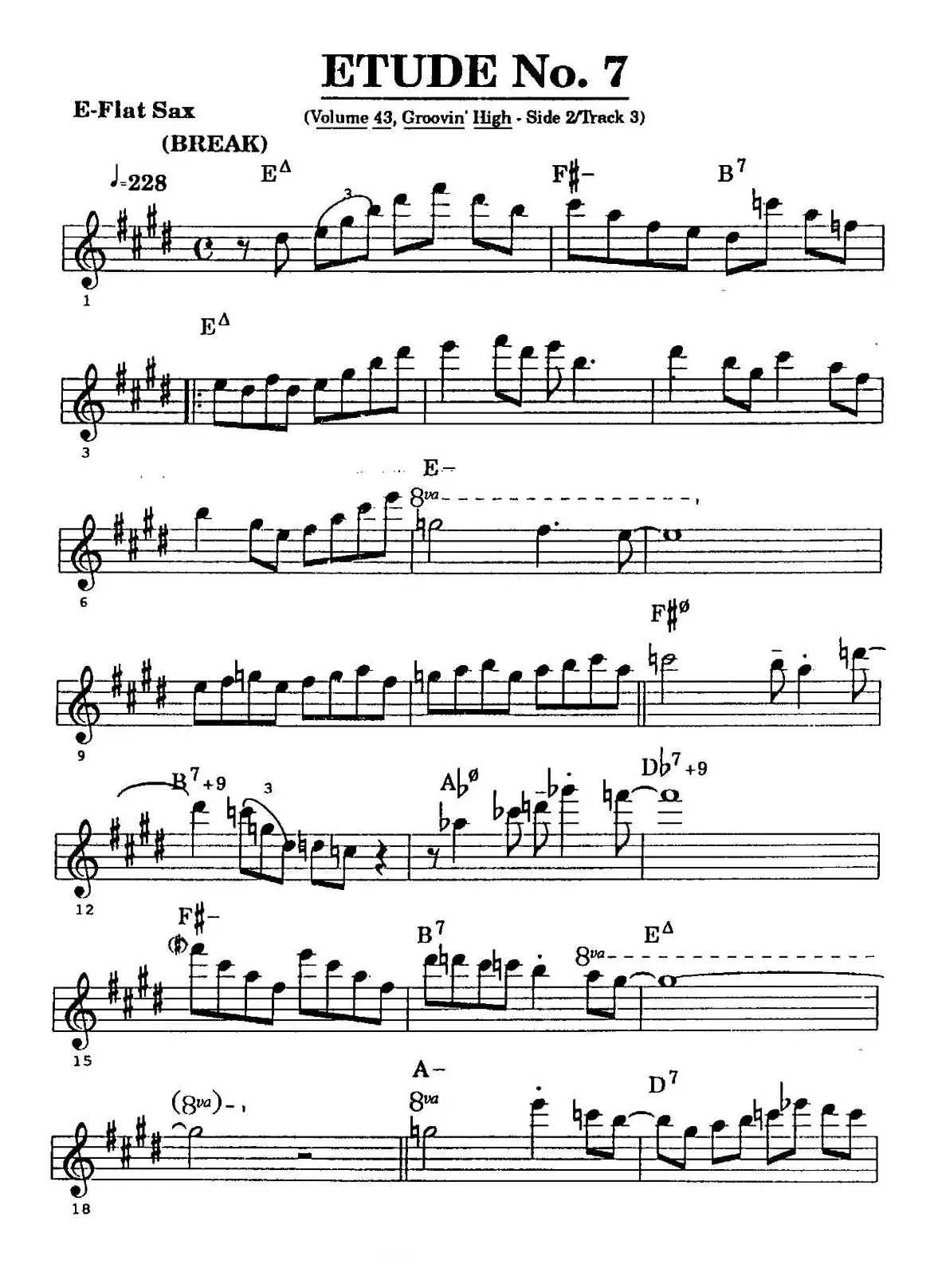 爵士乐超吹练习曲（七）