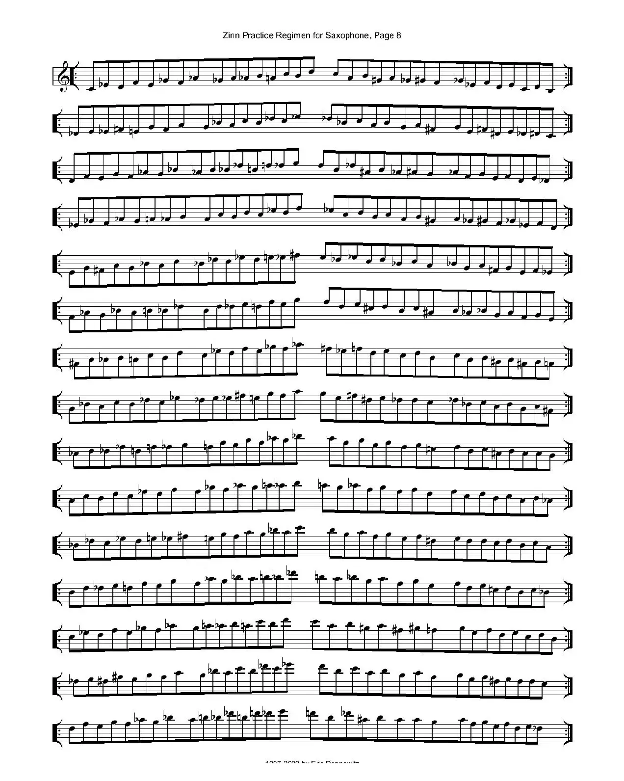 ZinnRegimenSax2009练习曲