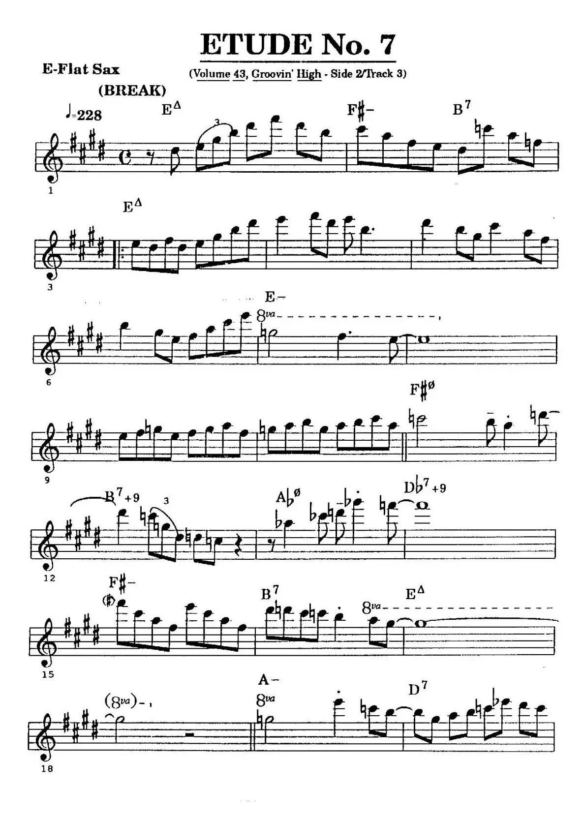 ETUDE No.7（中音萨克斯超吹练习曲）