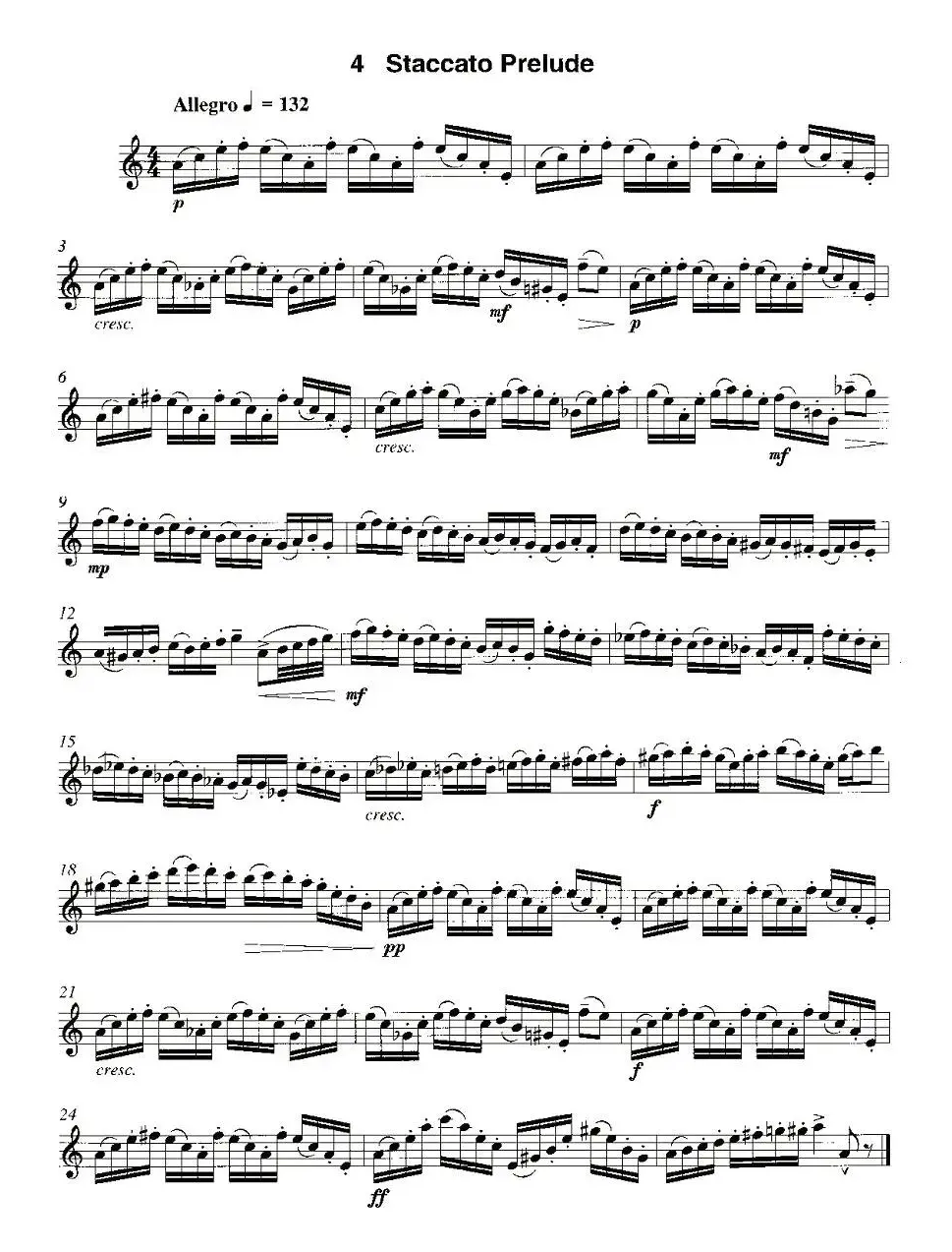 Staccato Prelude（12首现代风格练习曲之4）