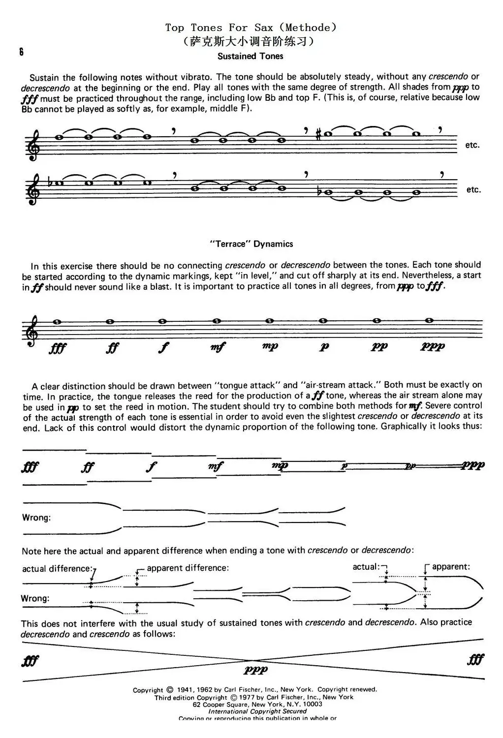 Top Tones For Sax（Methode）（萨克斯大小调音阶练习）