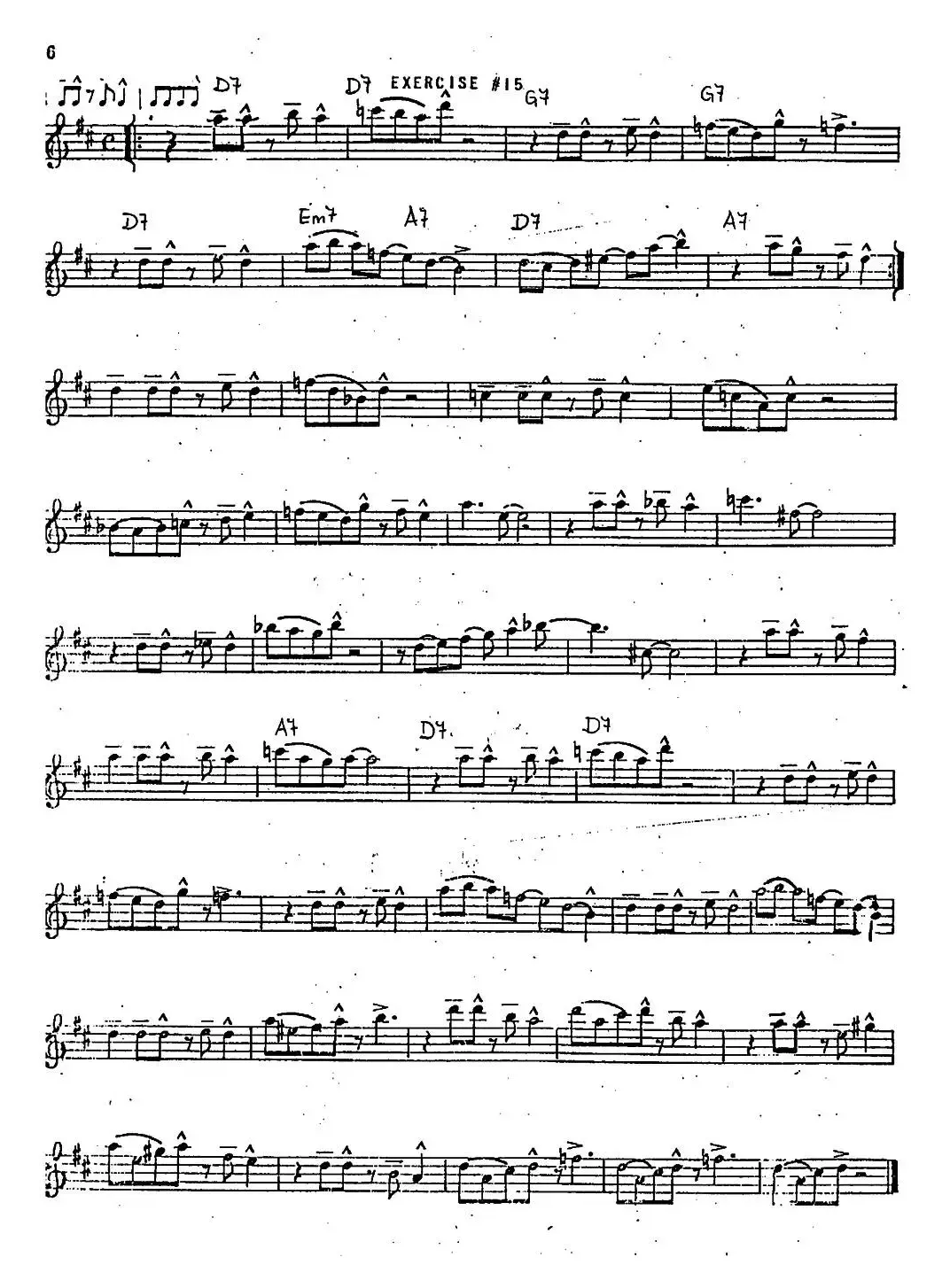 Intermediate Jazz Conception by Lennie Niehaus（20 Jazz Exercises）