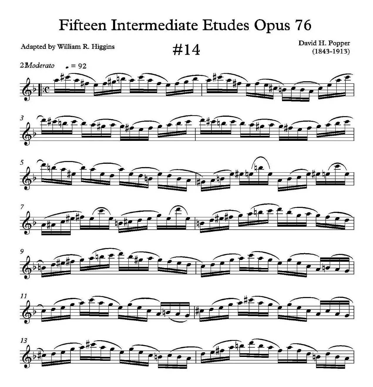 中级练习曲15首 Op76（14）