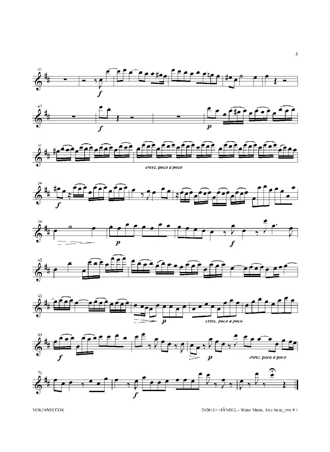 Water Music（HWV.348 No.1）（中音萨克斯）