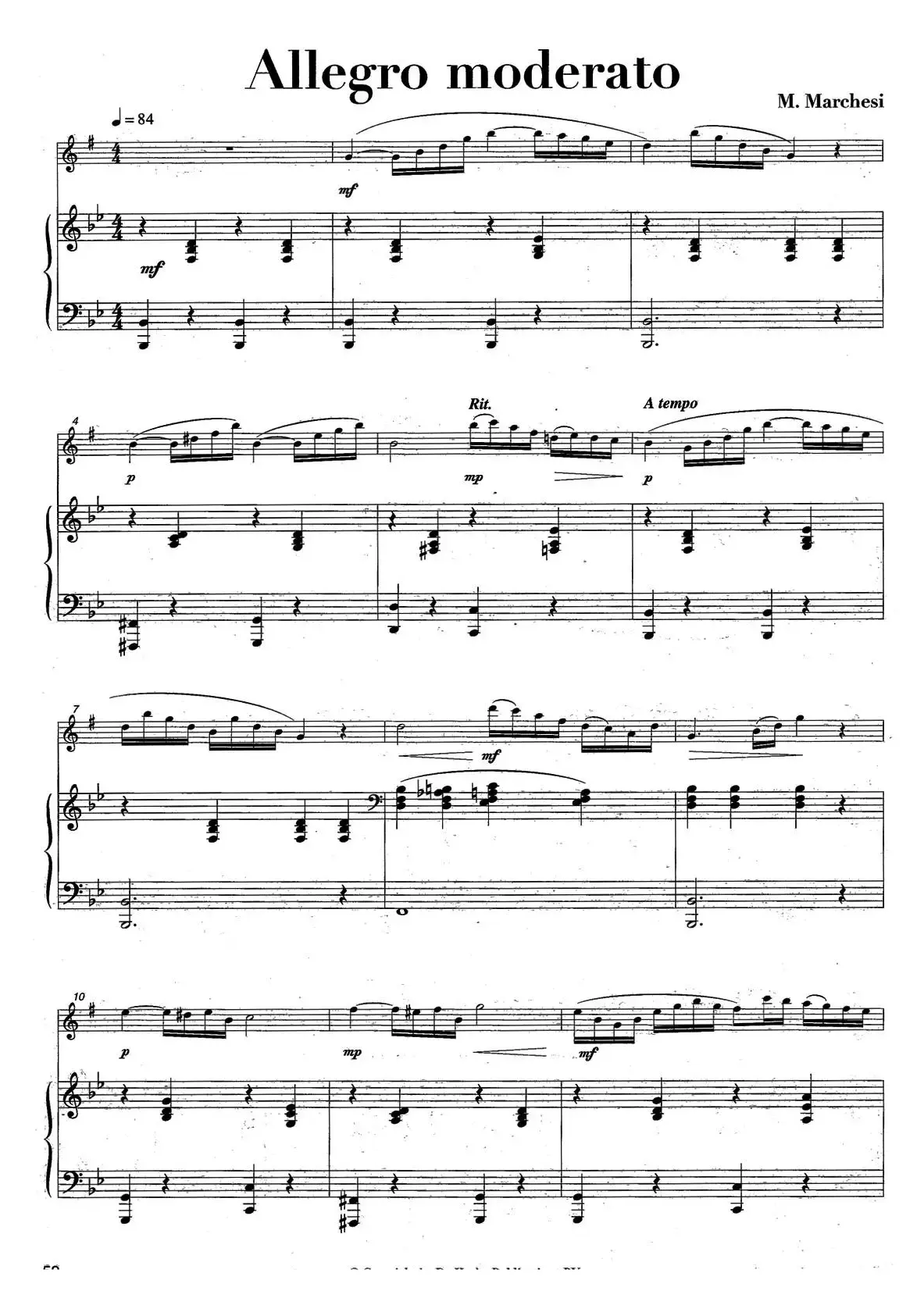Allegro moderato（中音萨克所+钢琴伴奏）