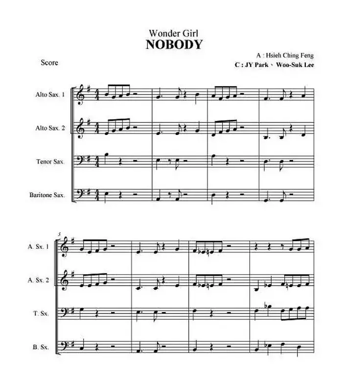 nobody（四重奏总谱）