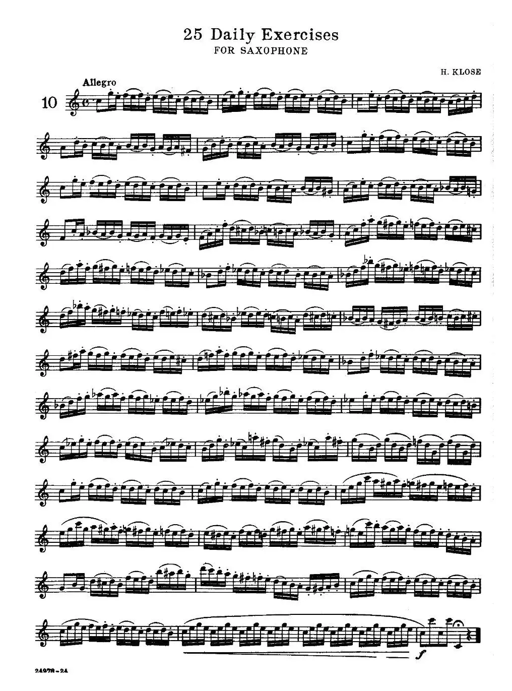 klose - 25首萨克斯练习曲（10）