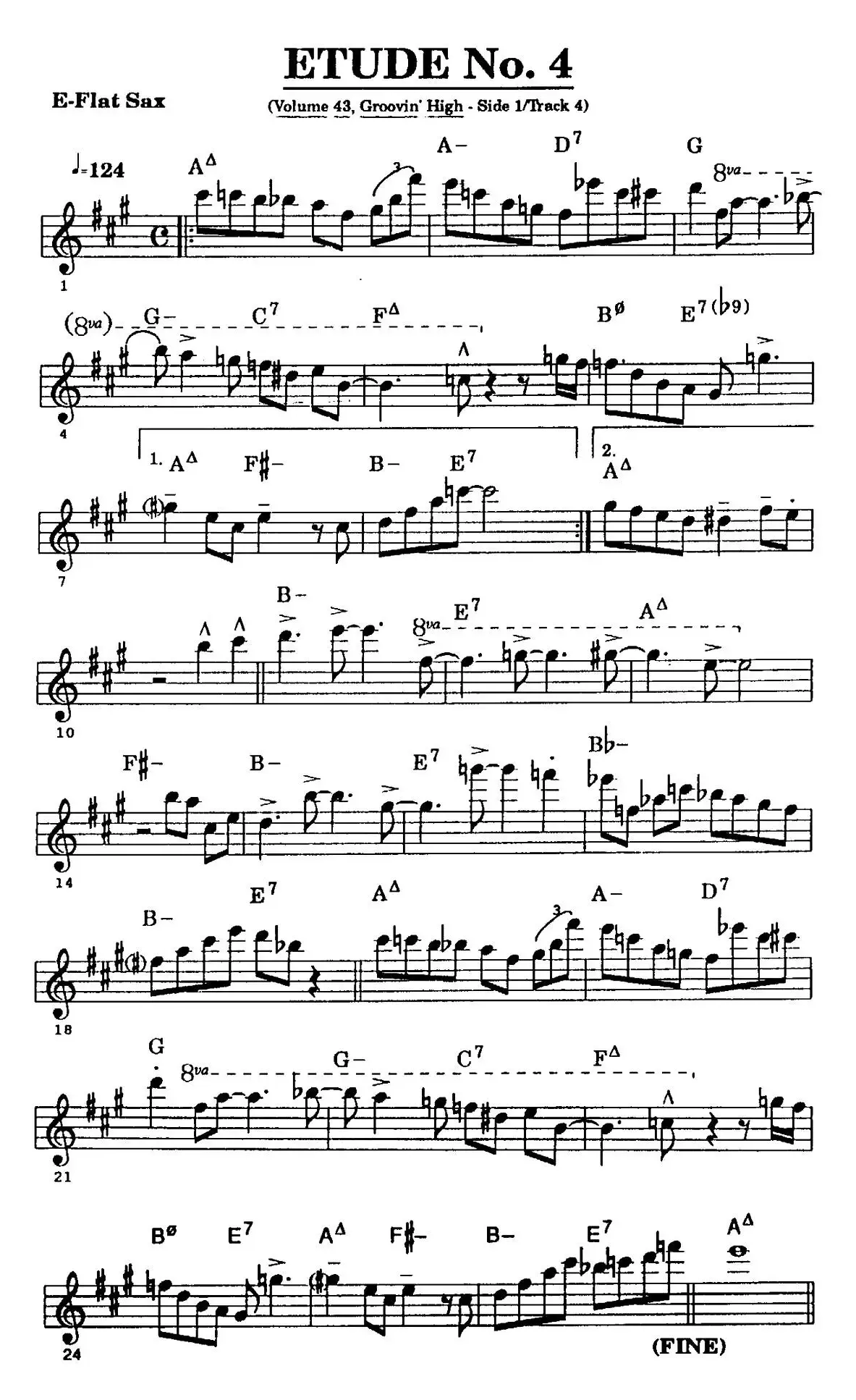 ETUDE No.4（中音萨克斯超吹练习曲）