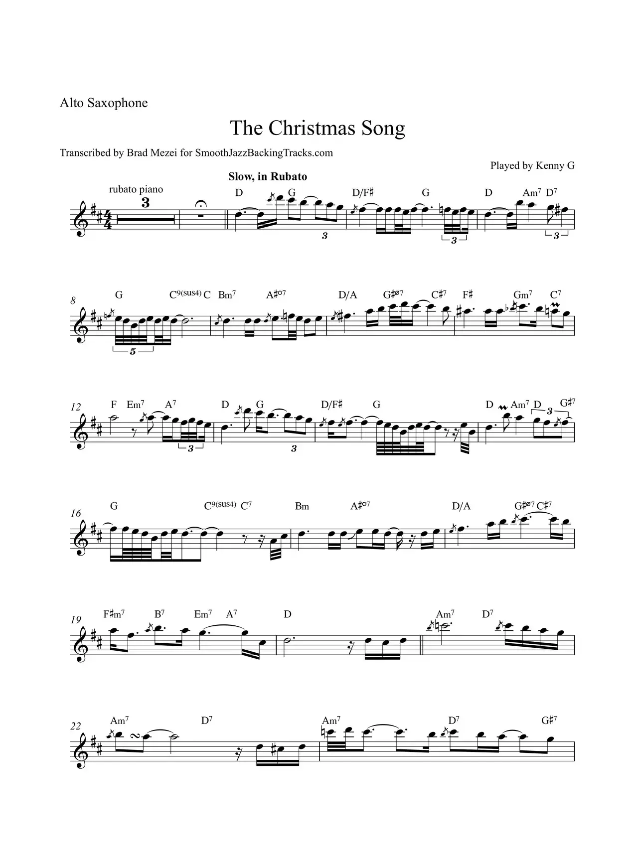 The Christmas Song（中音萨克斯）