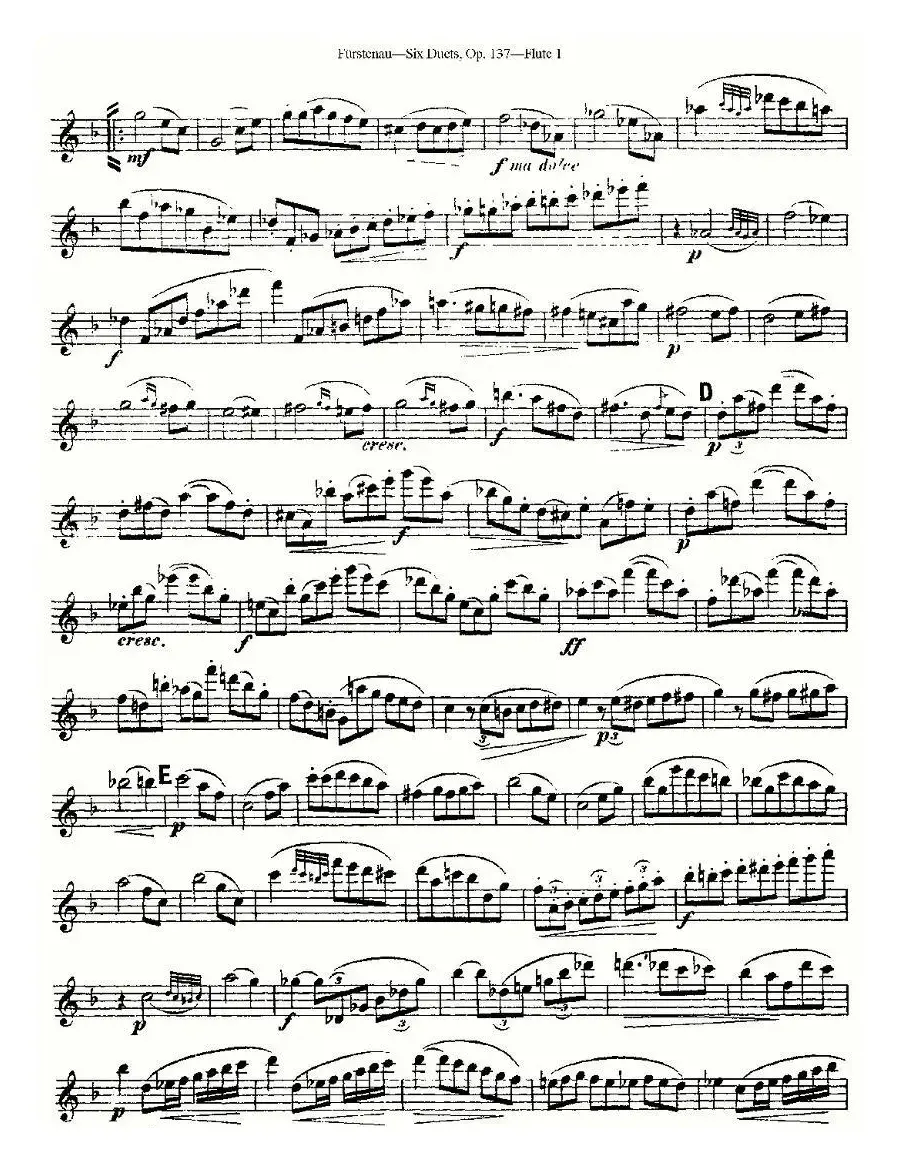 Six Duets, Op.137 之三（二重奏 六首作品 137号）