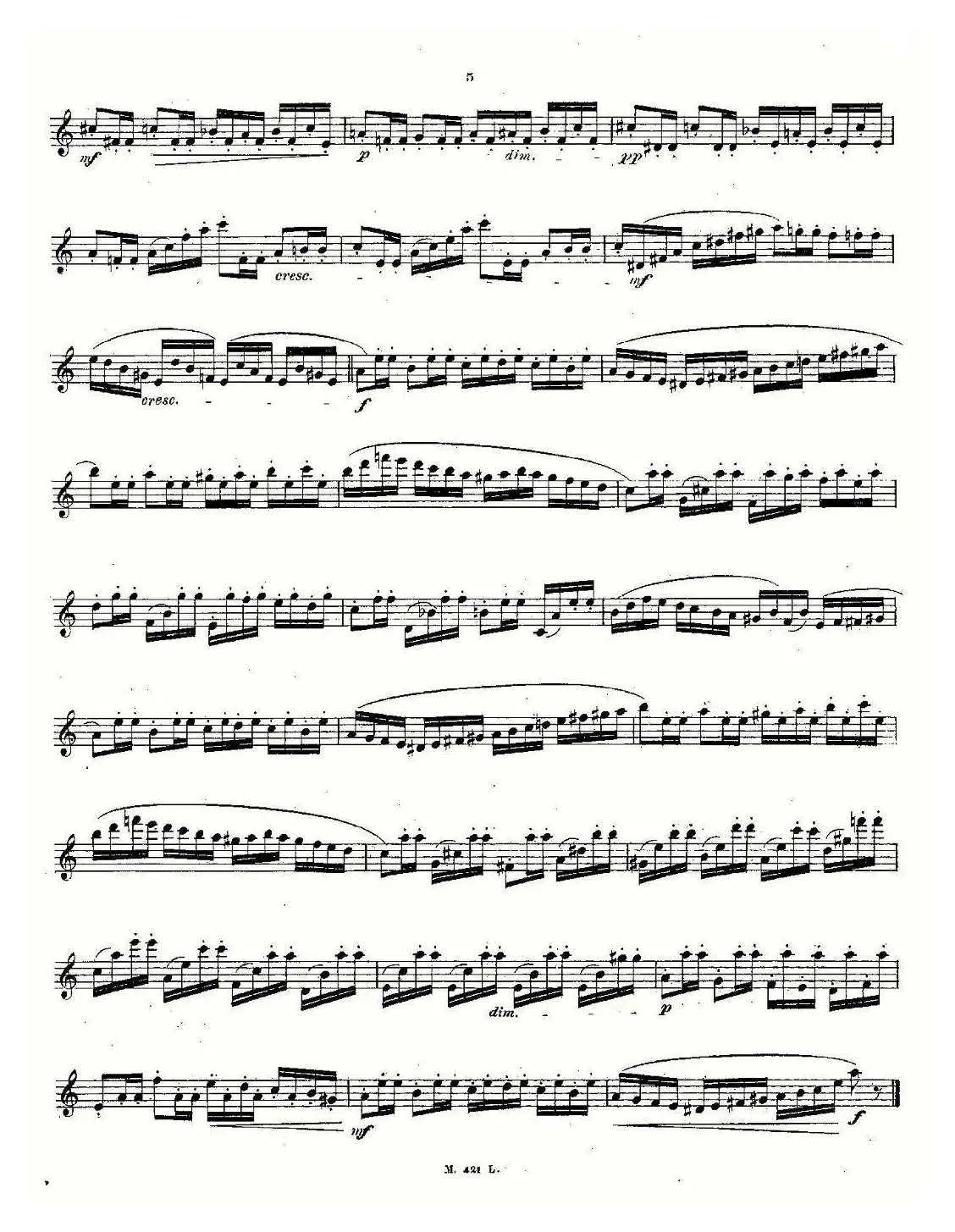 24首长笛练习曲 Op.15 之1—5