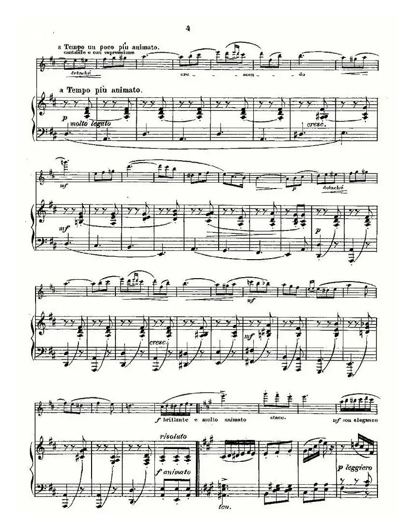 L'Hirondelle.Op.44（长笛+钢琴伴奏）