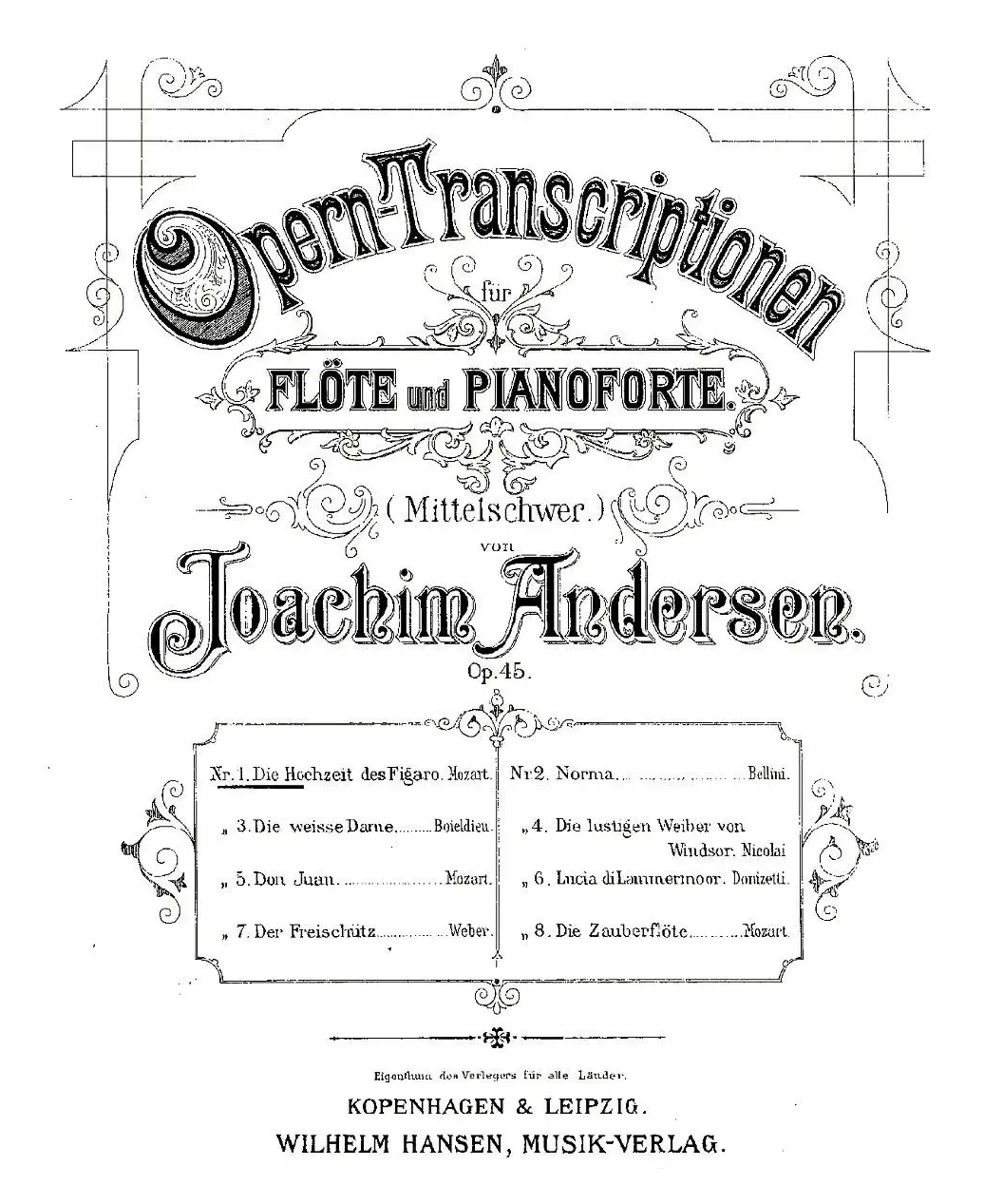 Opern-Transcriptionen.Op.45-1