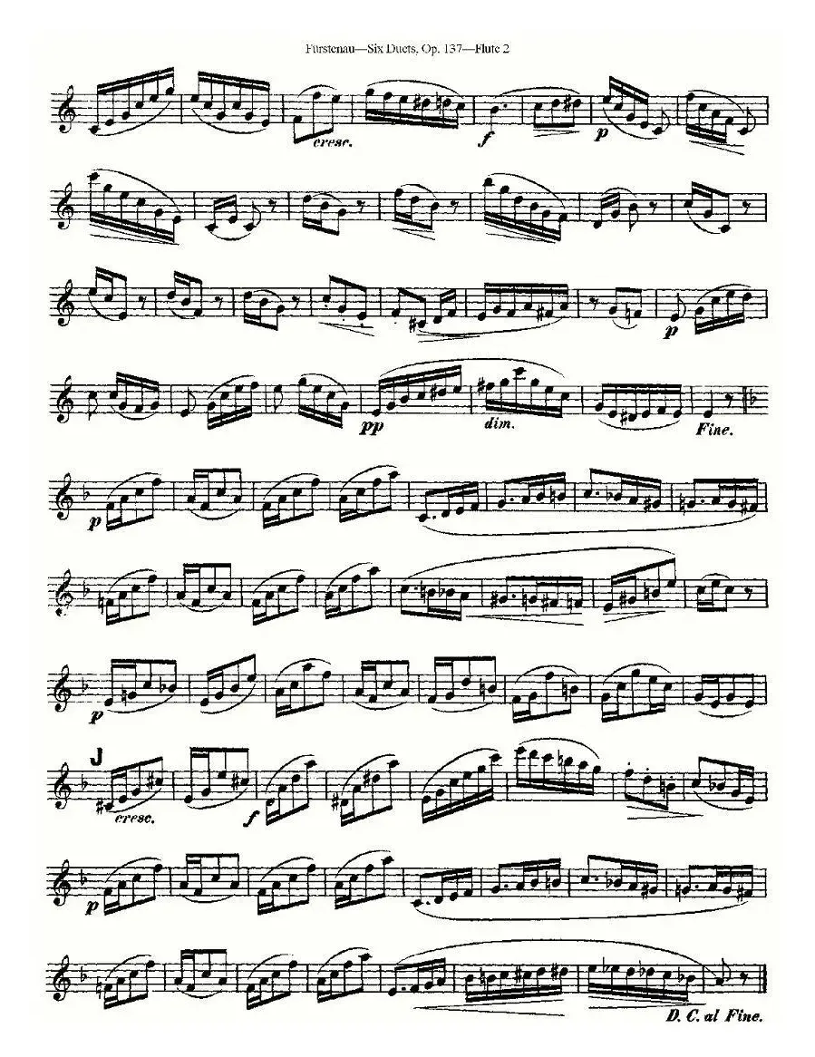 Six Duets, Op.137 之一（二重奏 六首作品 137号）