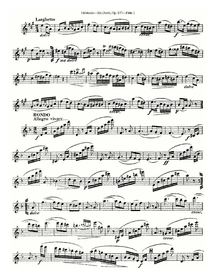 Six Duets, Op.137 之四（二重奏 六首作品 137号）