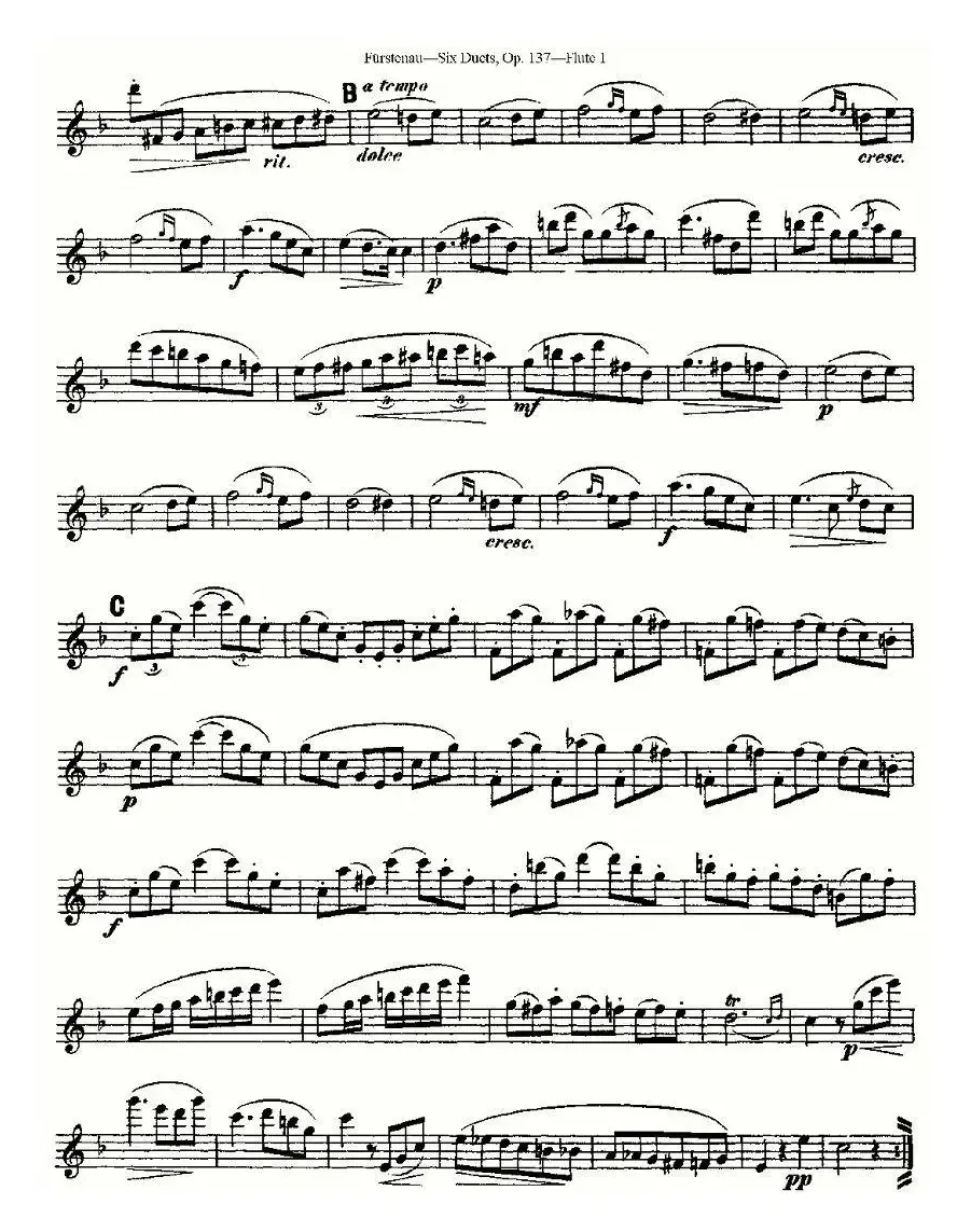 Six Duets, Op.137 之三（二重奏 六首作品 137号）