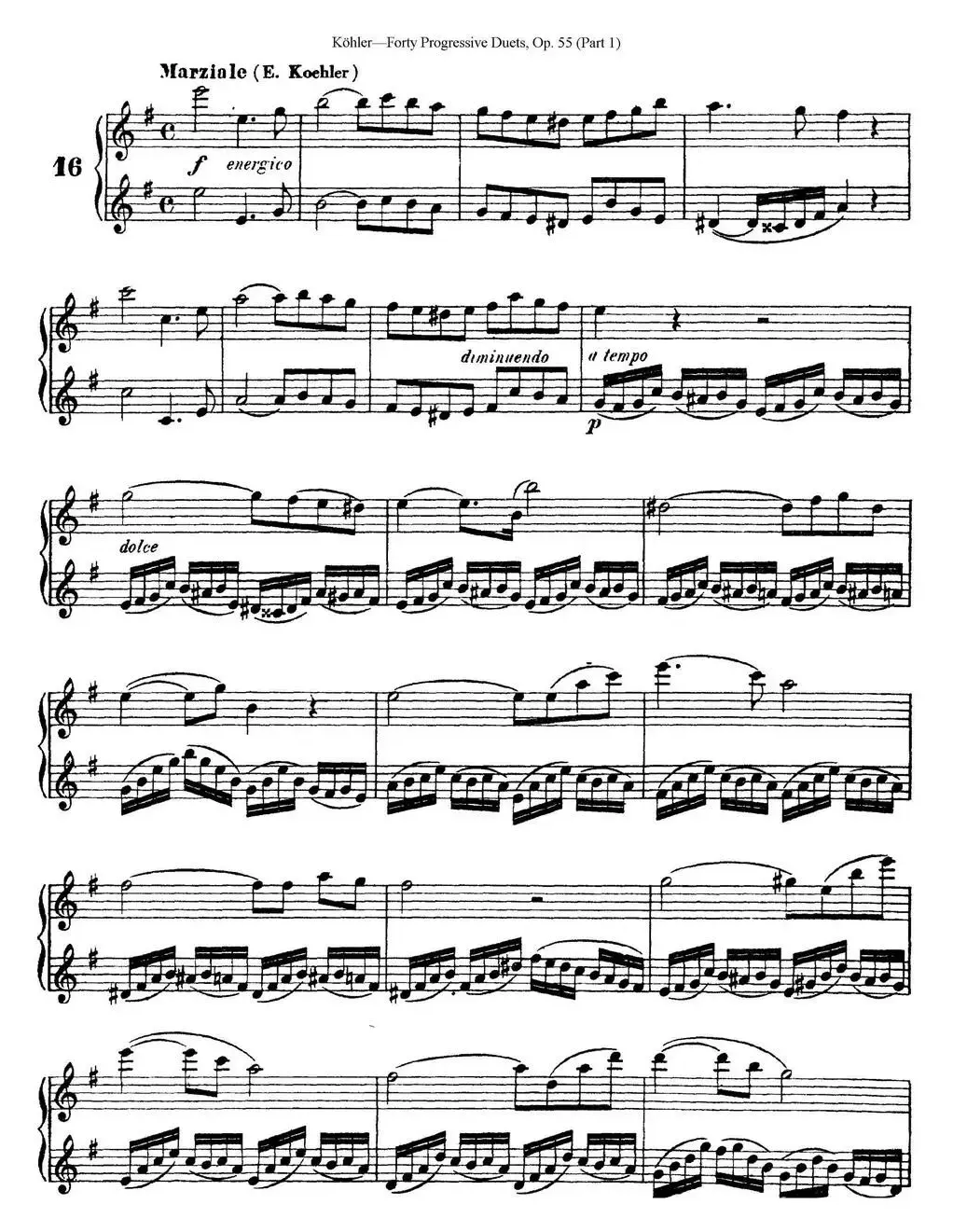 柯勒40首长笛提高练习曲OP.55（NO.16）