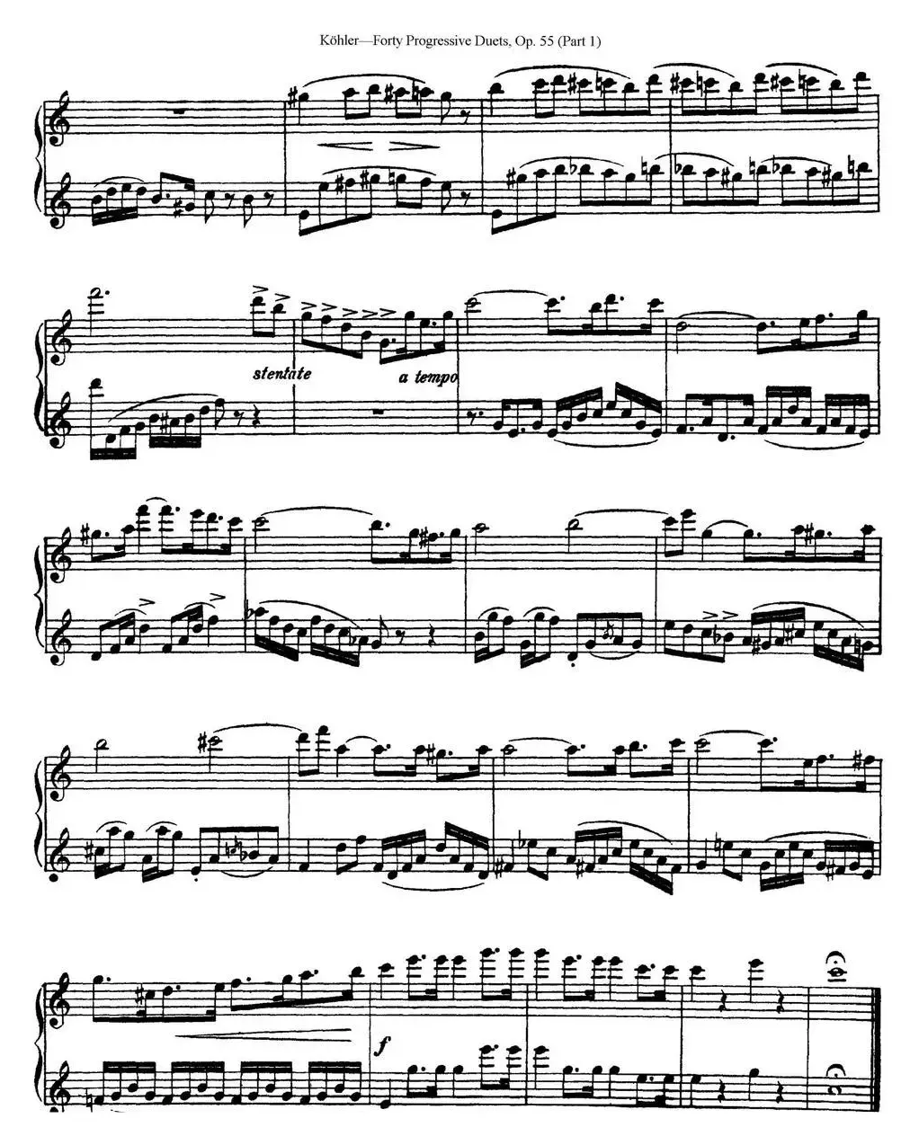 柯勒40首长笛提高练习曲OP.55（NO.12）