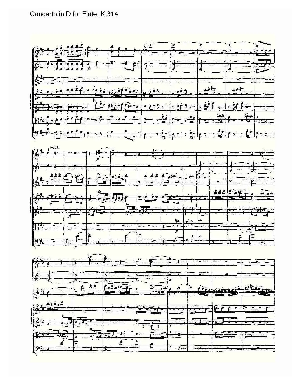 Concerto in D for Flute, K.314（D调长笛协奏曲, K.314）