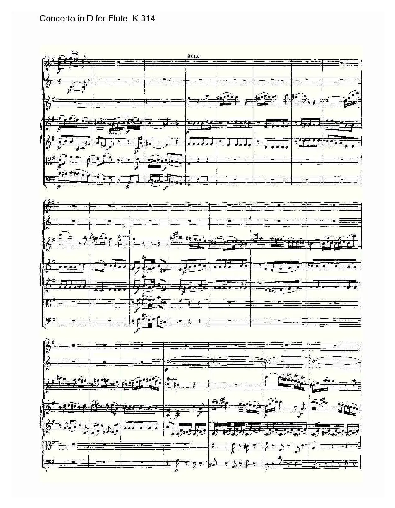 Concerto in D for Flute, K.314（D调长笛协奏曲, K.314）