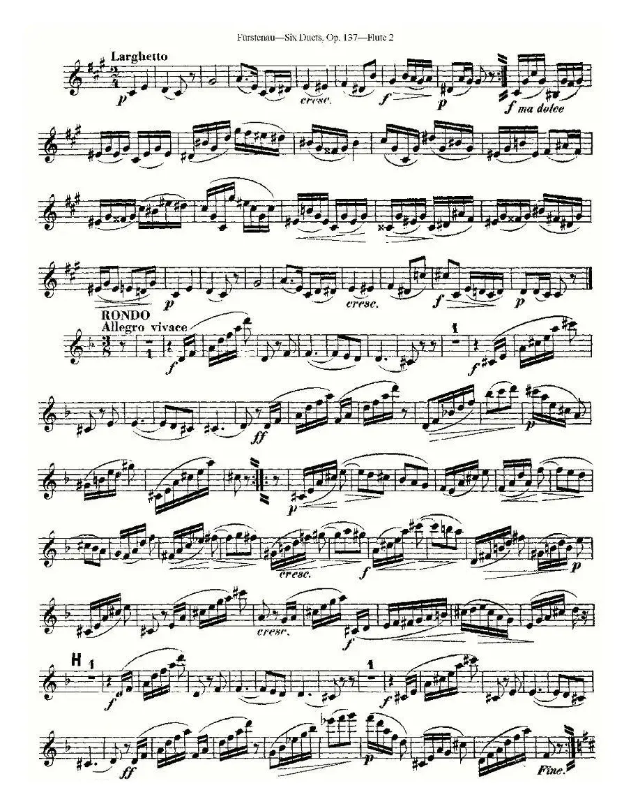 Six Duets, Op.137 之四（二重奏 六首作品 137号）