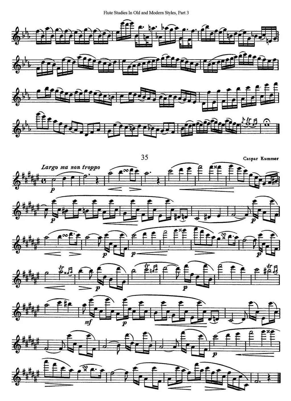 斯勒新老风格长笛练习重奏曲（第三部分）（NO.33-NO.35）