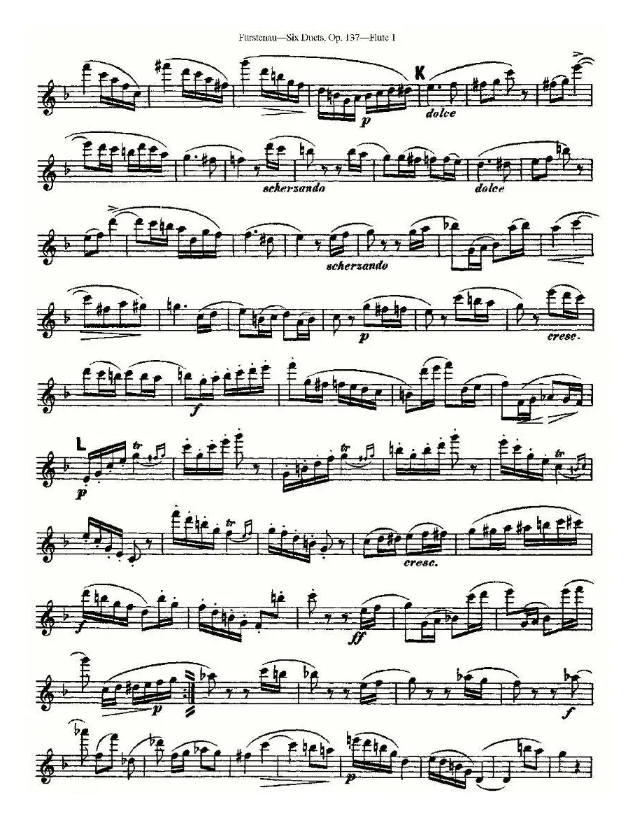 Six Duets, Op.137 之三（二重奏 六首作品 137号）