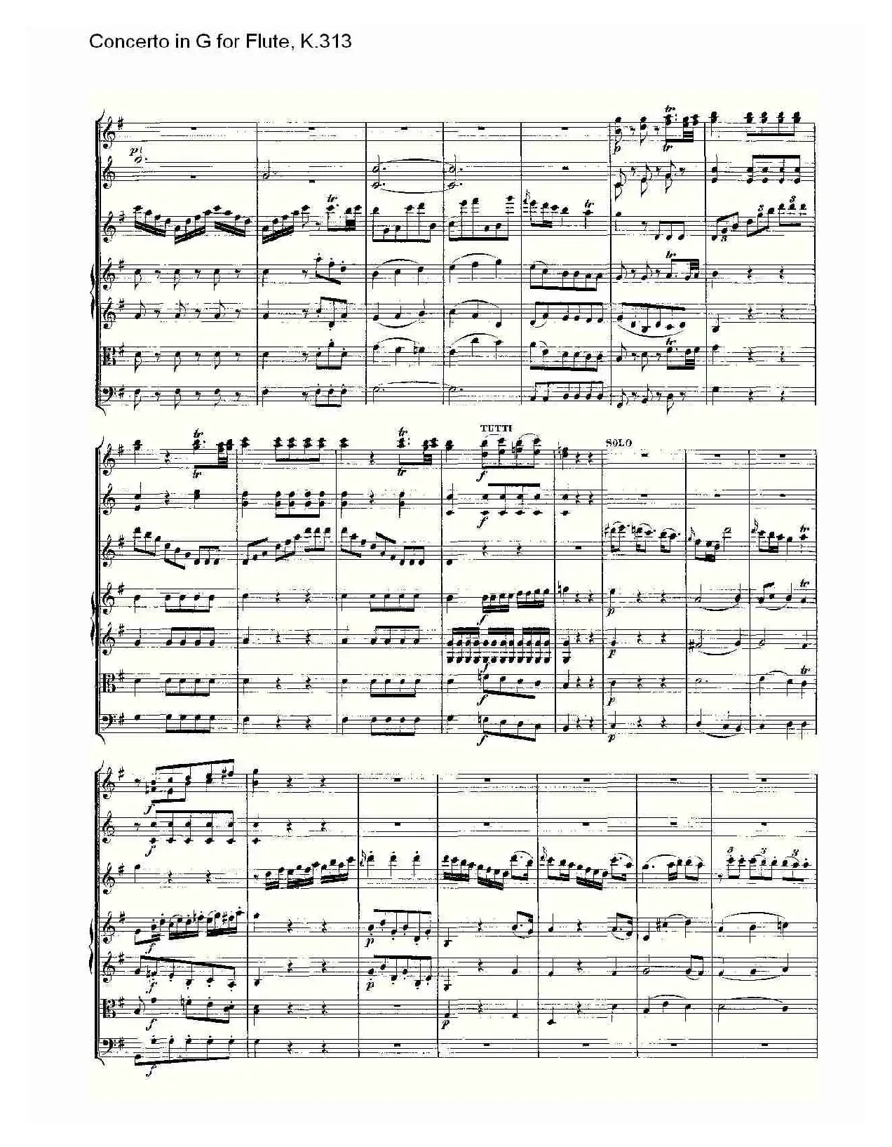 Concerto in G for Flute, K.313（G调长笛协奏曲, K.313）