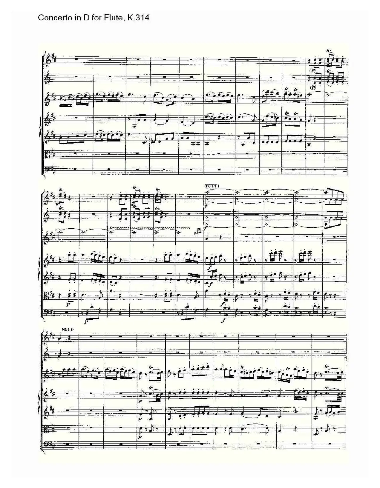 Concerto in D for Flute, K.314（D调长笛协奏曲, K.314）