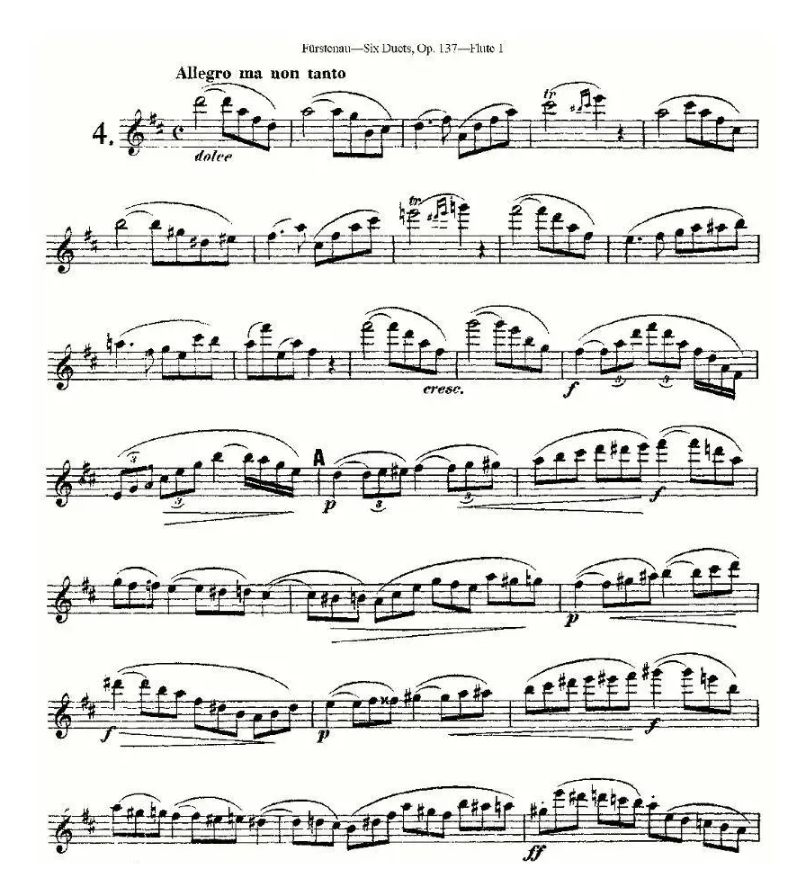 Six Duets, Op.137 之四（二重奏 六首作品 137号）