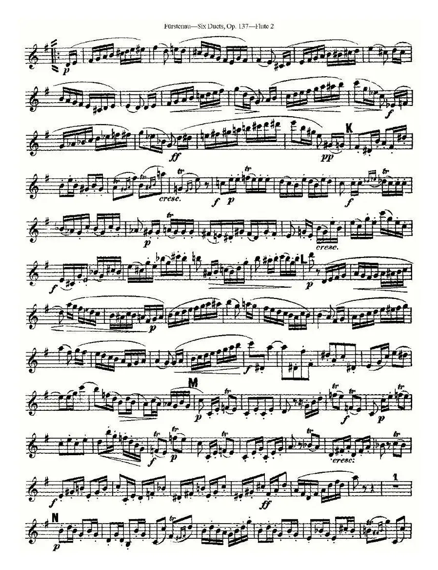 Six Duets, Op.137 之二（二重奏 六首作品 137号）