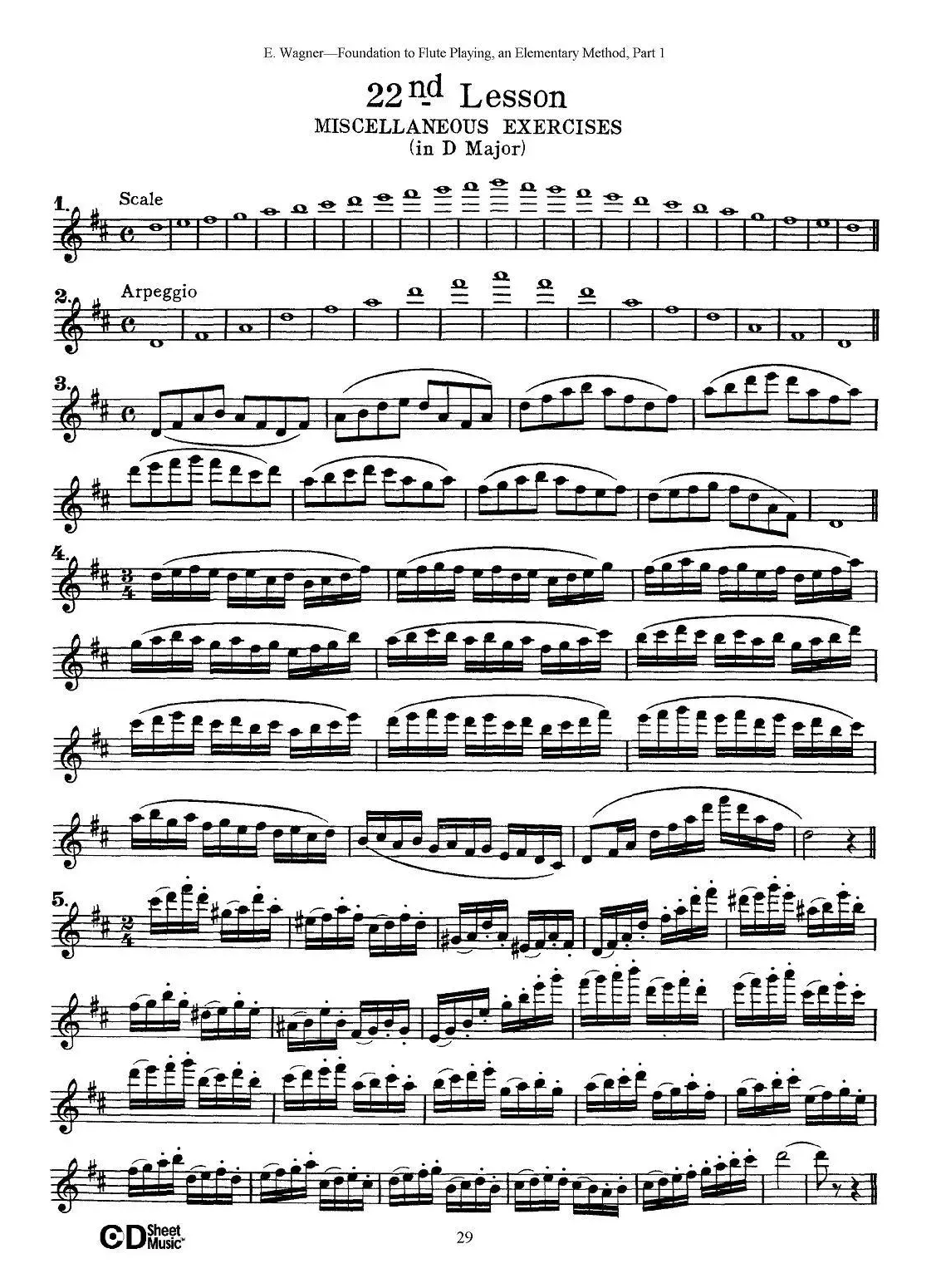 长笛演奏基础教程练习（21—30）