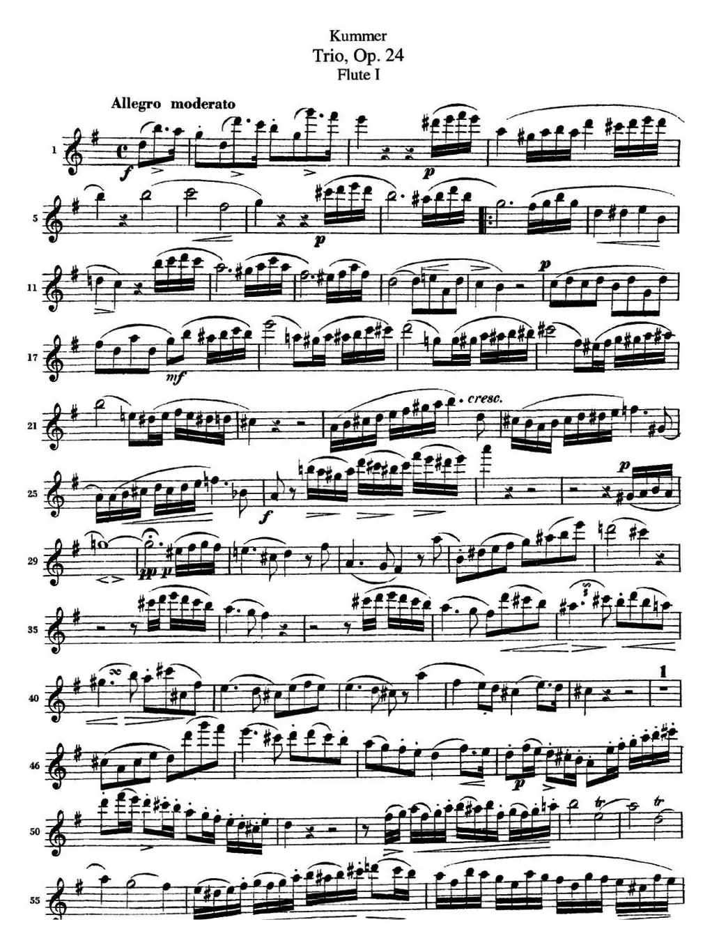 库默长笛三重奏Op.24（Flute 1）
