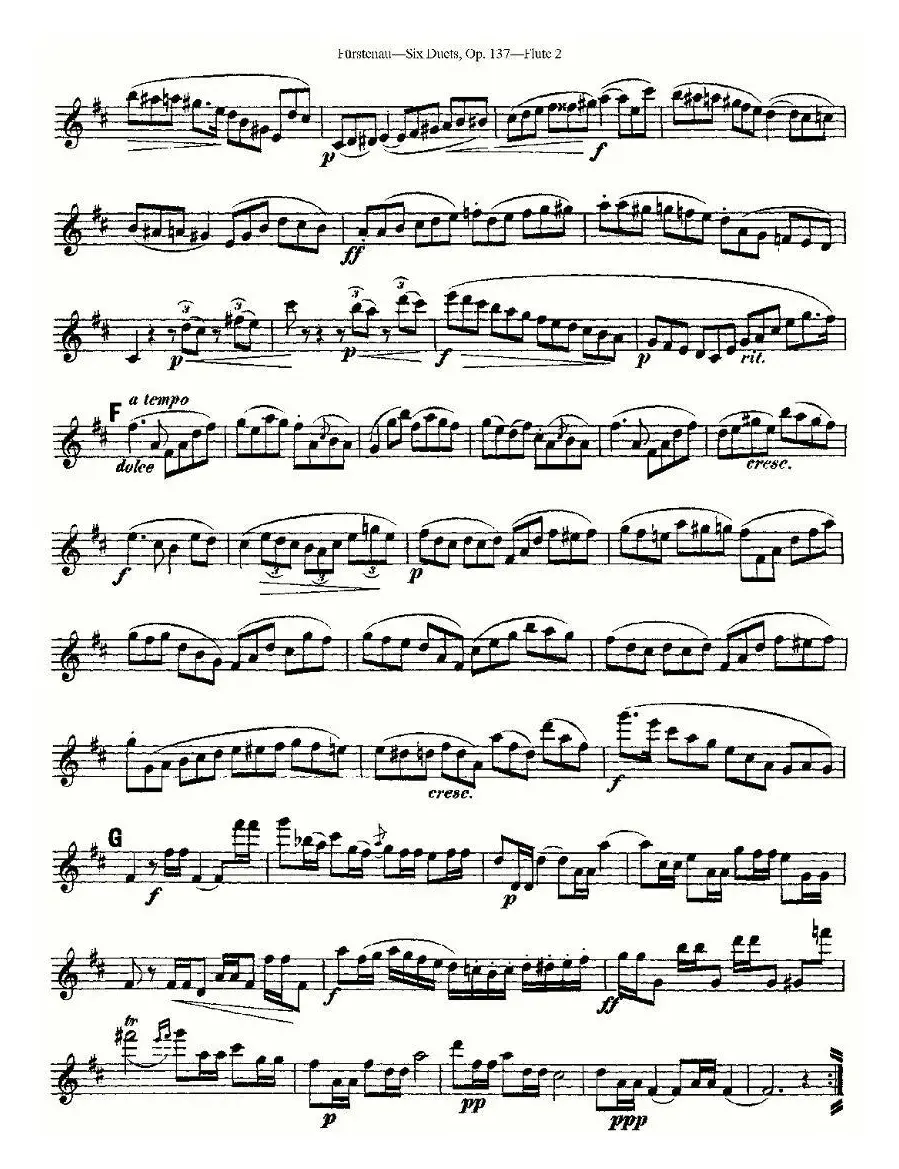 Six Duets, Op.137 之四（二重奏 六首作品 137号）