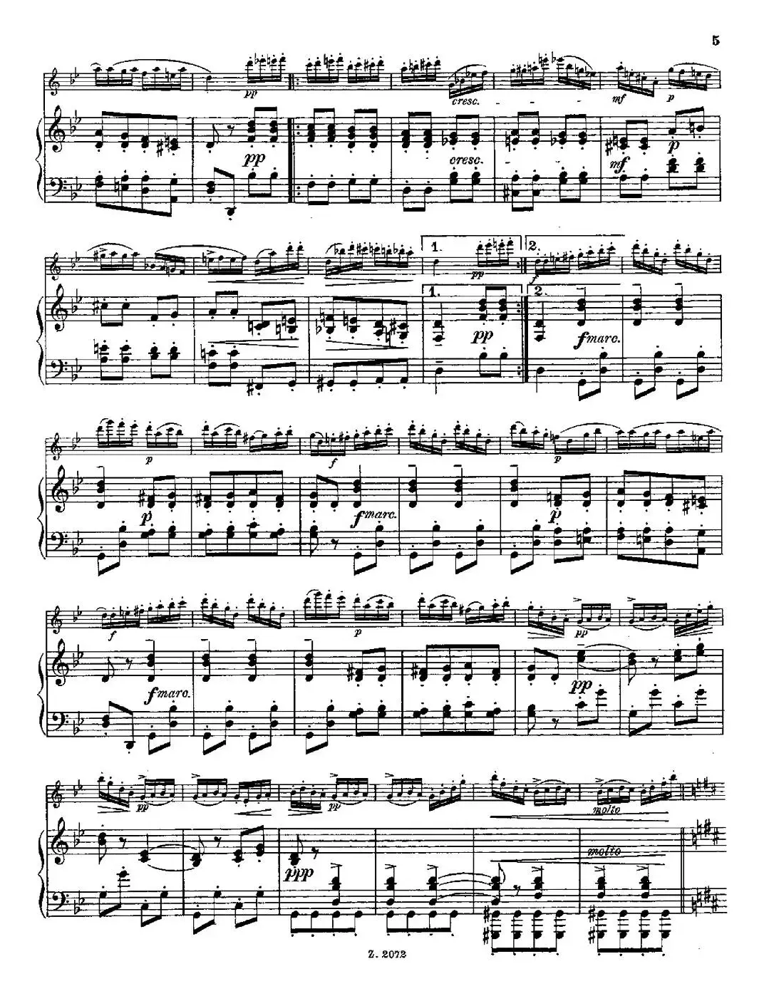 Die Mühle（Op.55 No.4）（长笛+钢琴伴奏）