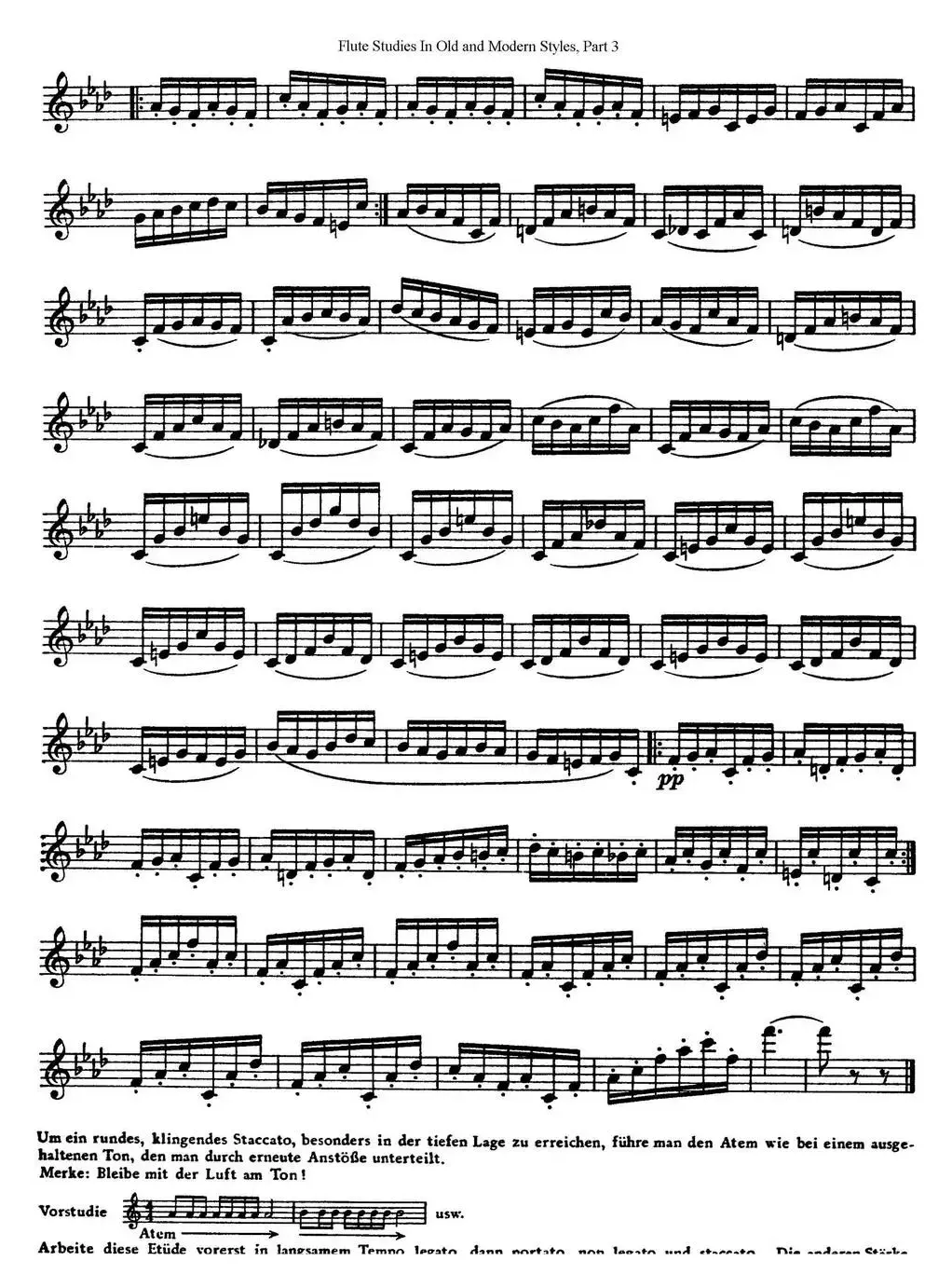 斯勒新老风格长笛练习重奏曲（第三部分）（NO.41）