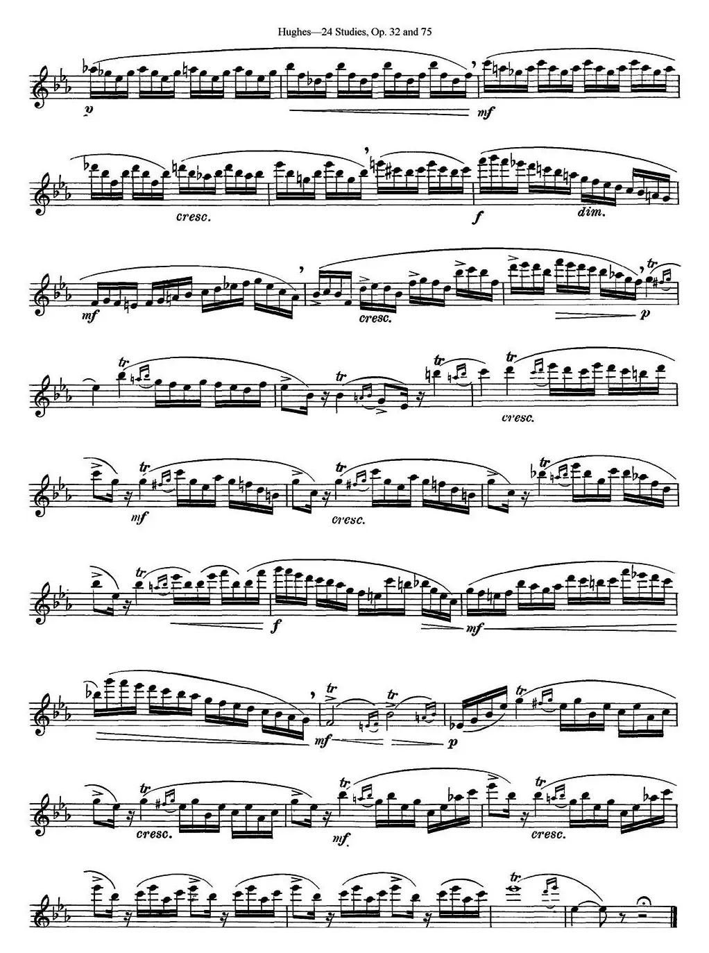 胡埃斯24首长笛练习曲Op.32（NO.20）