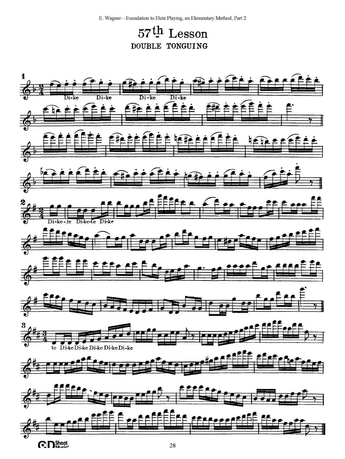 长笛演奏基础教程练习（53—59）