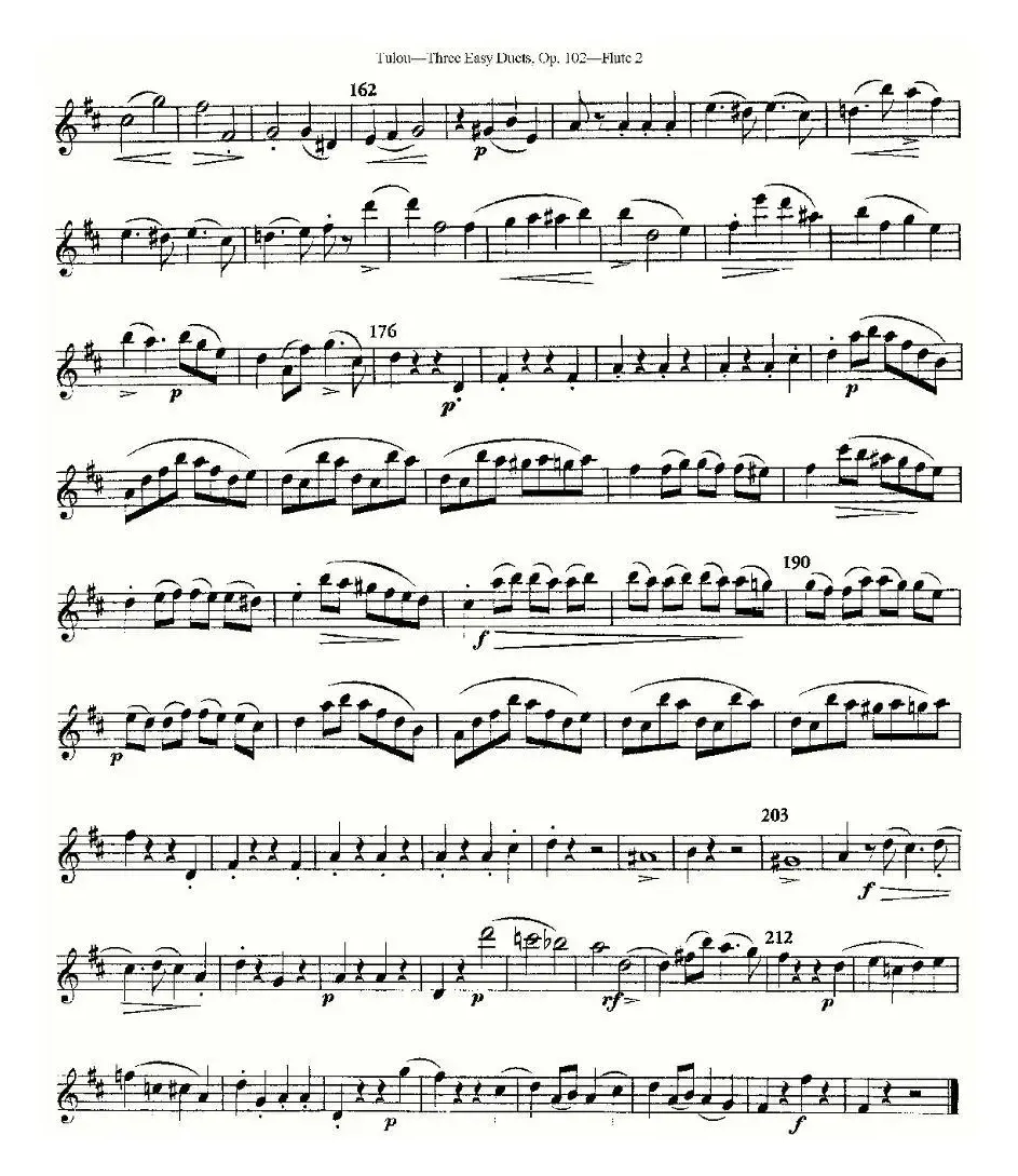 Three Easy Duets,Op.102 之第二长笛（三首简易重奏曲作品102号）