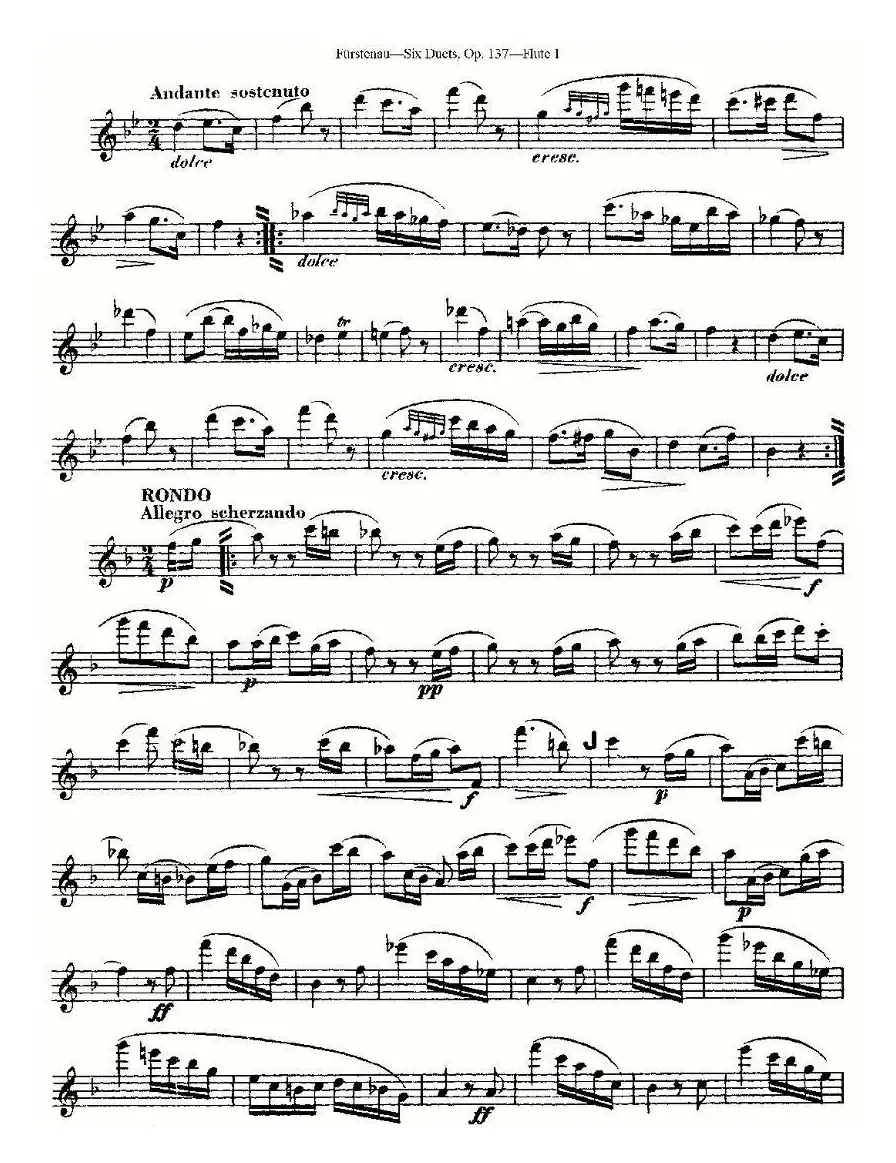 Six Duets, Op.137 之三（二重奏 六首作品 137号）